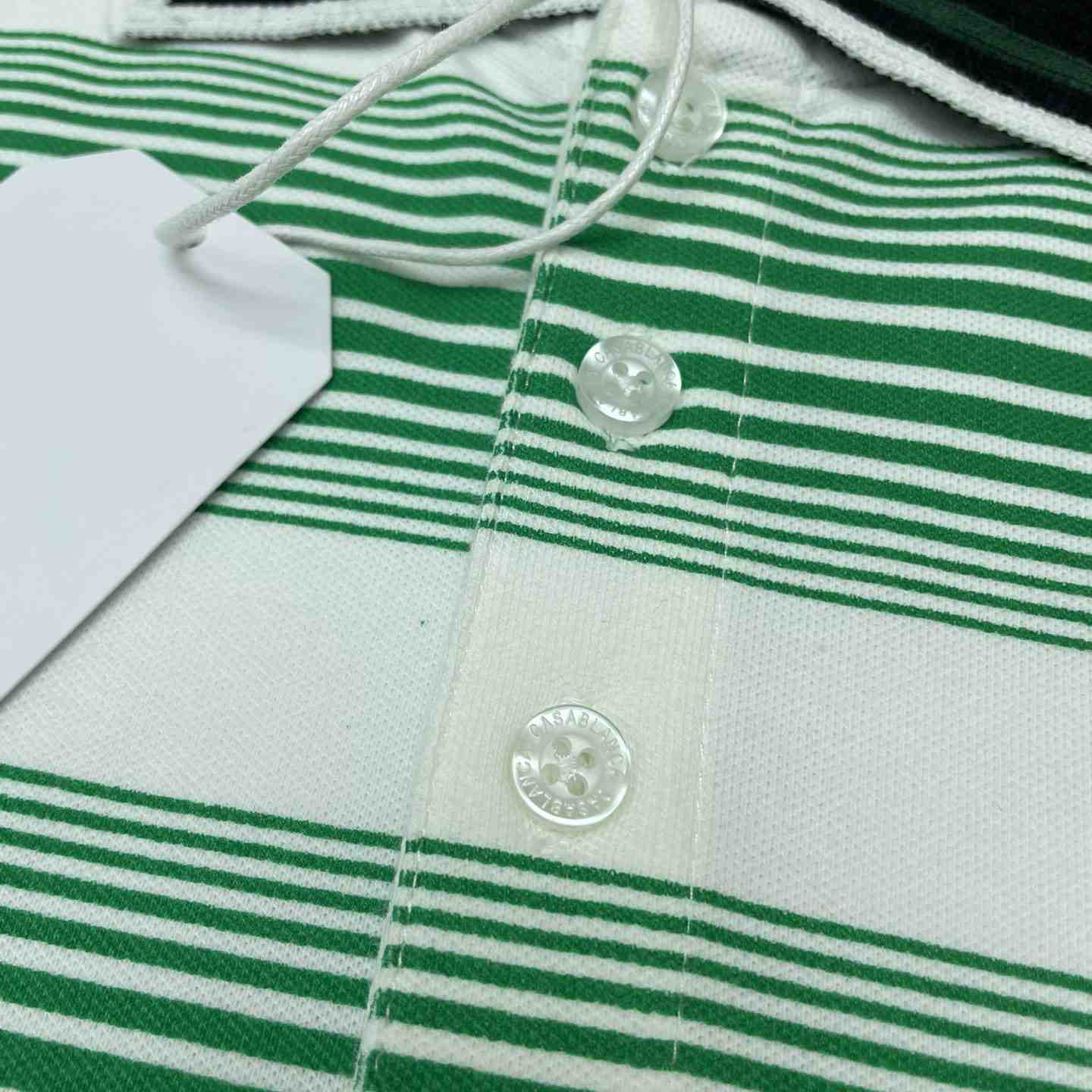 Casablanca White Gradient Stripe Polo C814 - DesignerGu