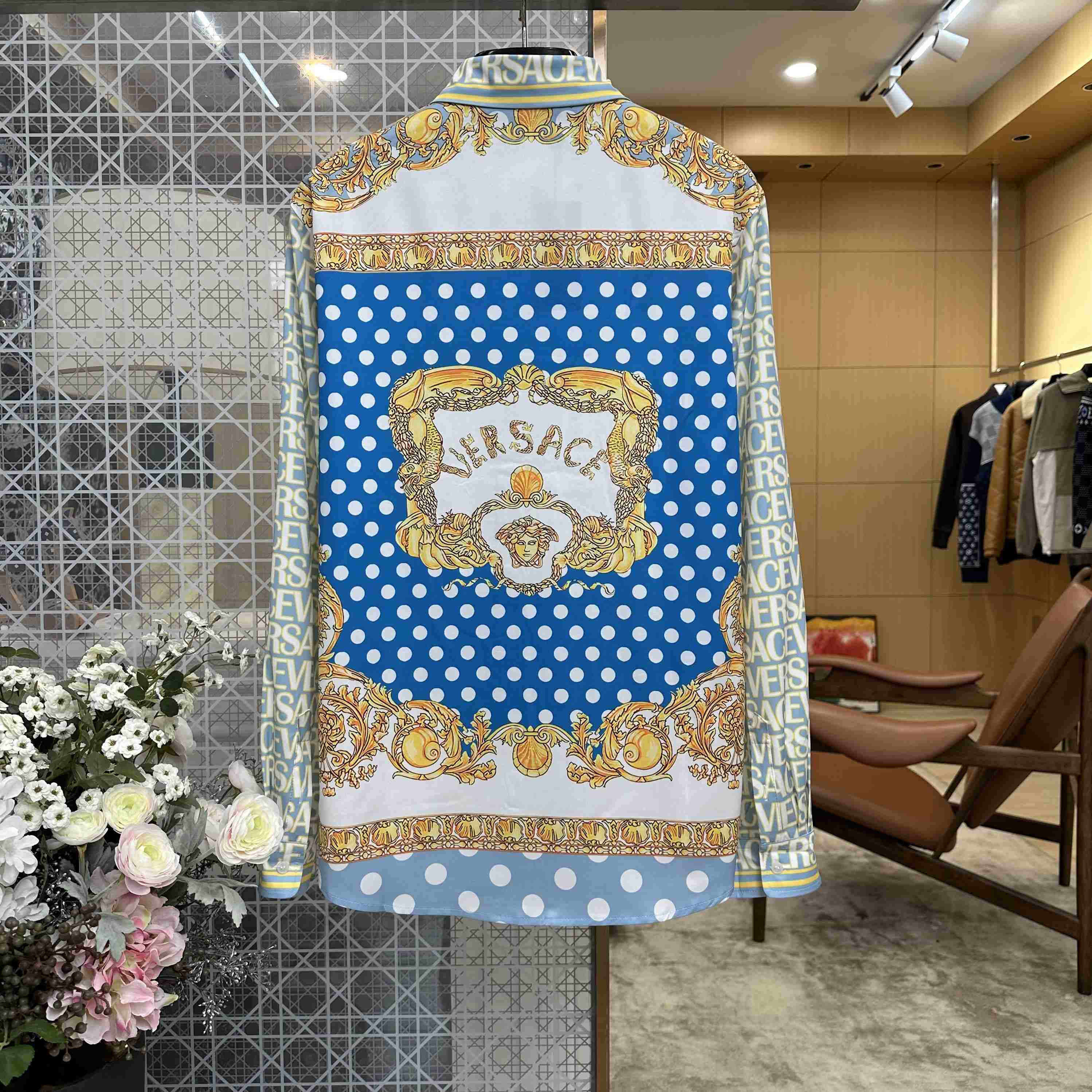 Versace Allover Silk Shirt - DesignerGu