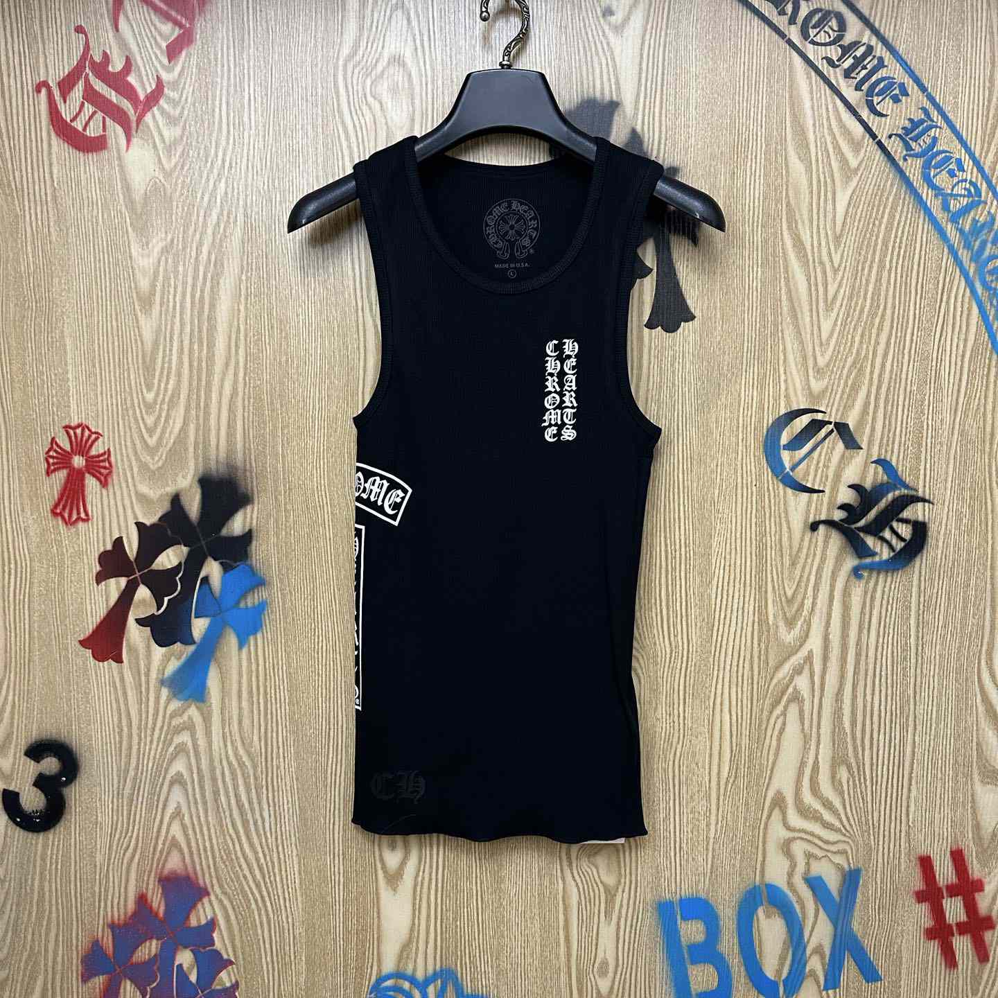 Chrome Hearts Eye Chart Logo Tank Top - DesignerGu