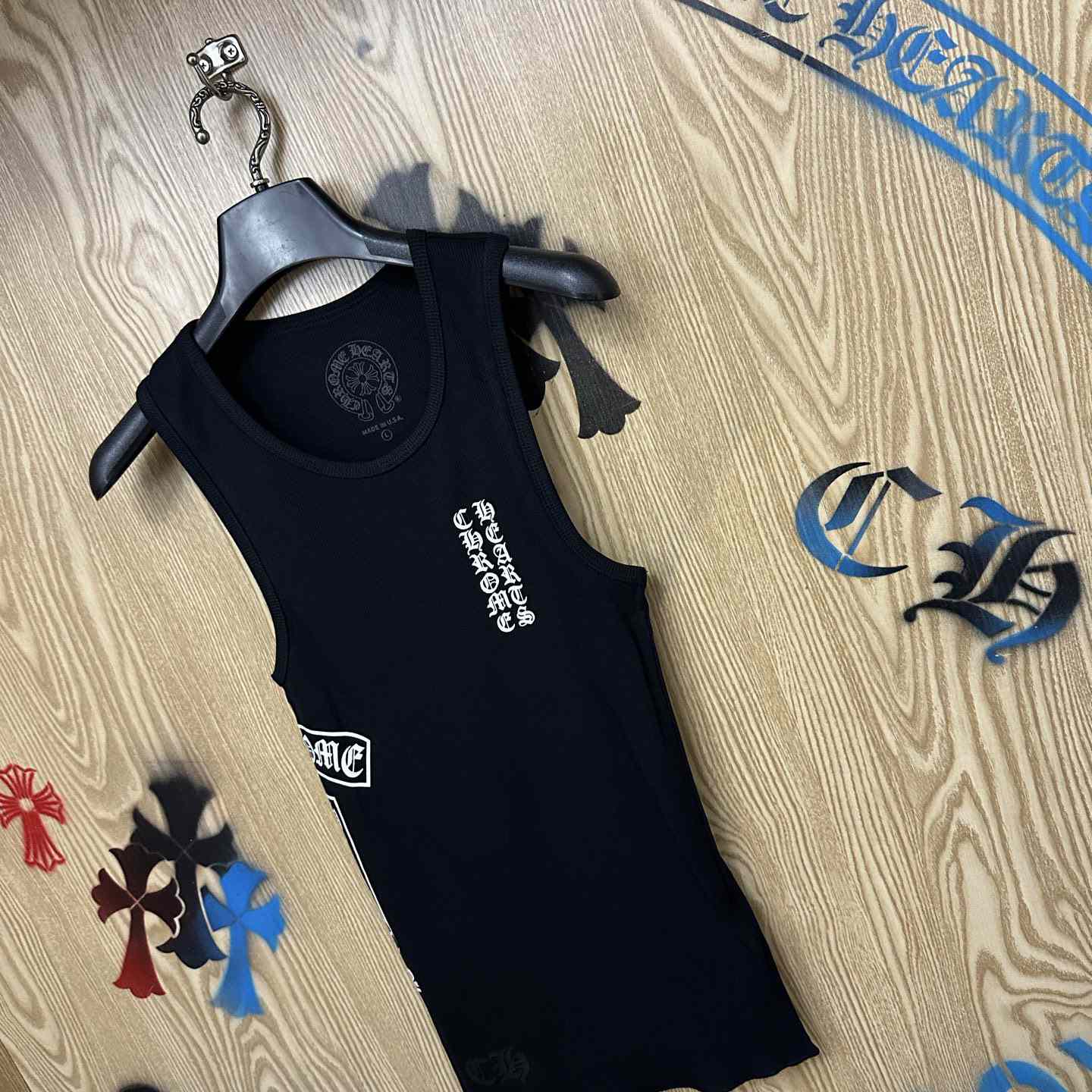 Chrome Hearts Eye Chart Logo Tank Top - DesignerGu