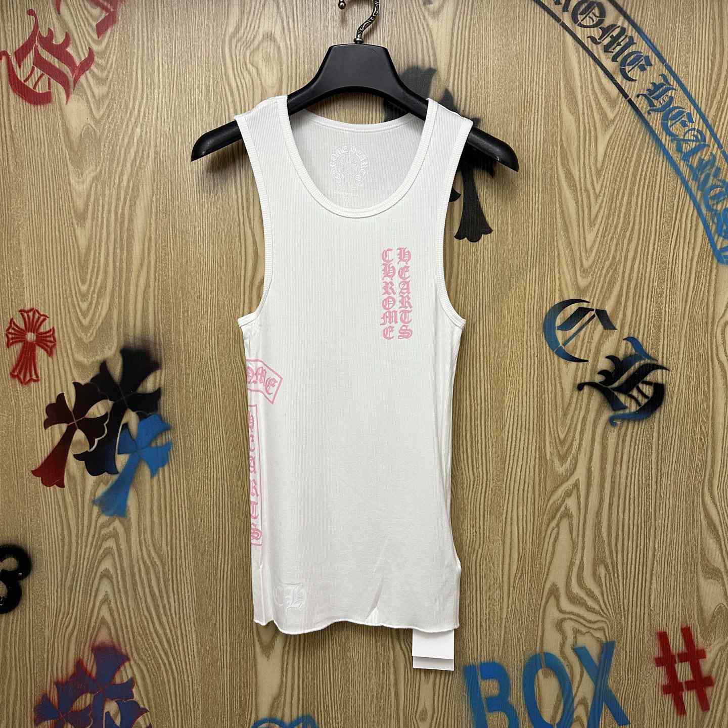Chrome Hearts T Bar Rib Tank 'White' - DesignerGu