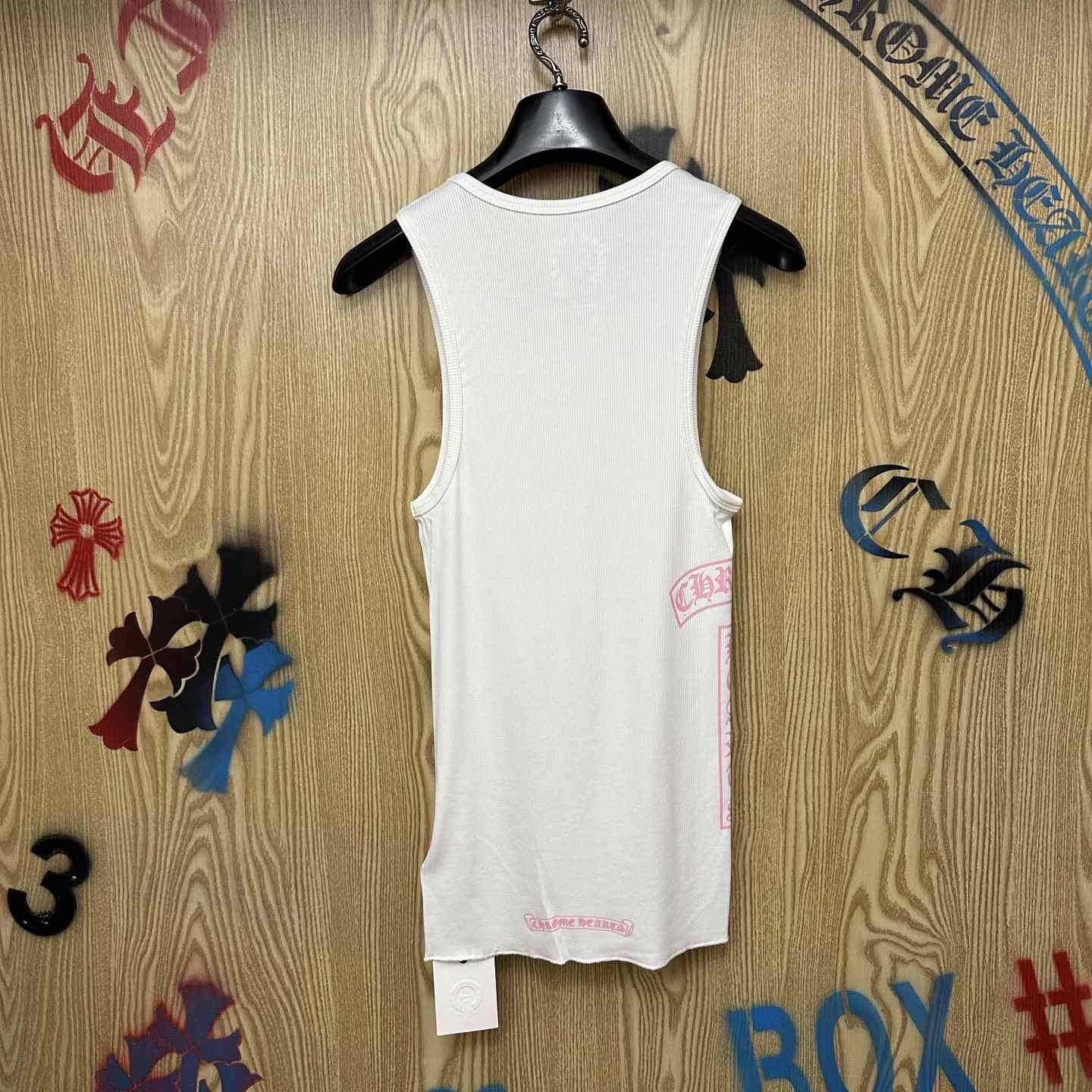 Chrome Hearts T Bar Rib Tank 'White' - DesignerGu