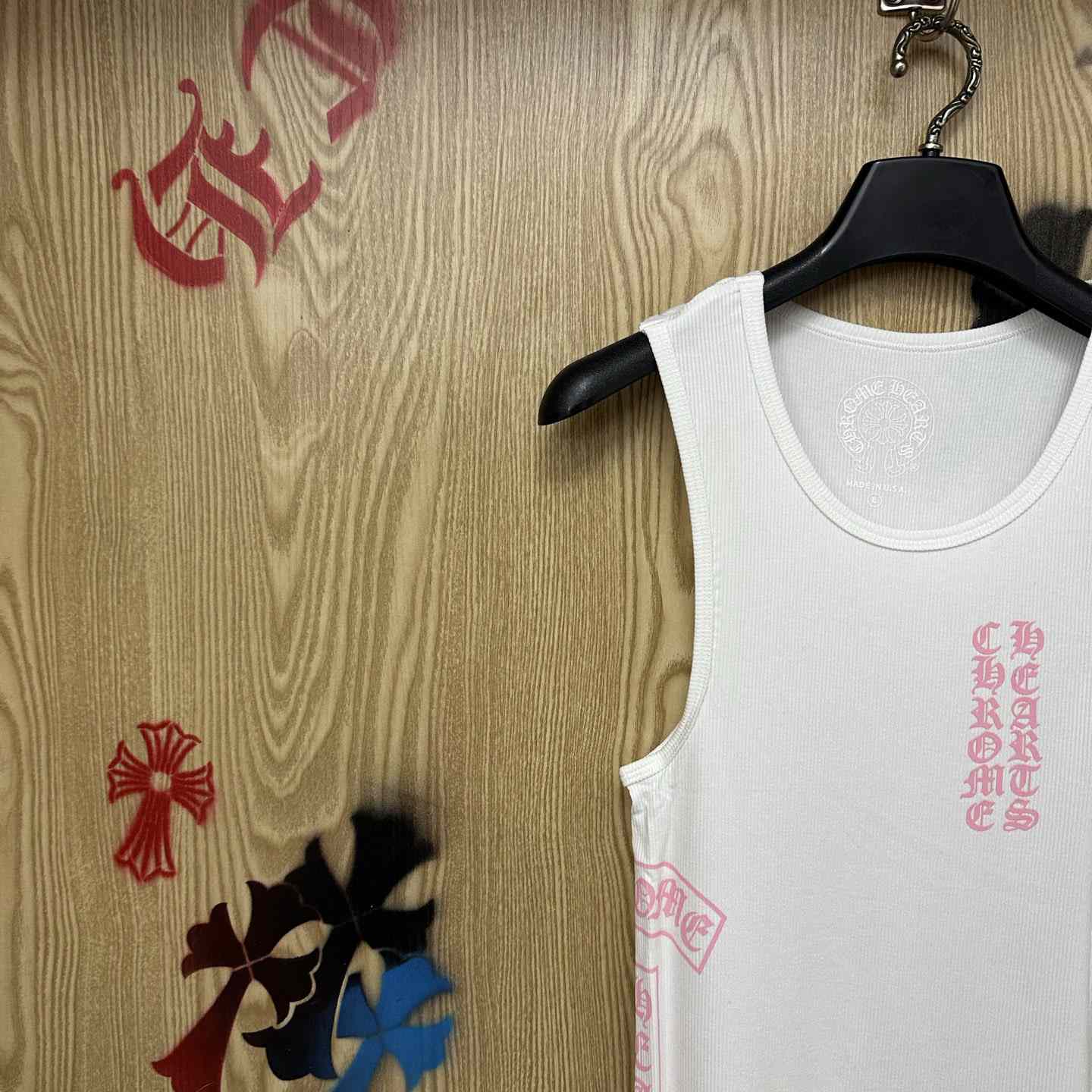 Chrome Hearts T Bar Rib Tank 'White' - DesignerGu