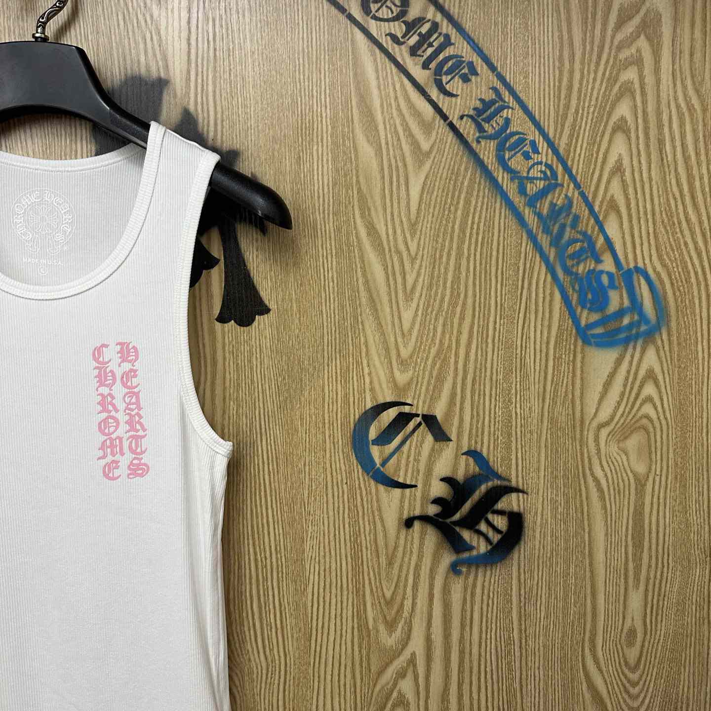 Chrome Hearts T Bar Rib Tank 'White' - DesignerGu
