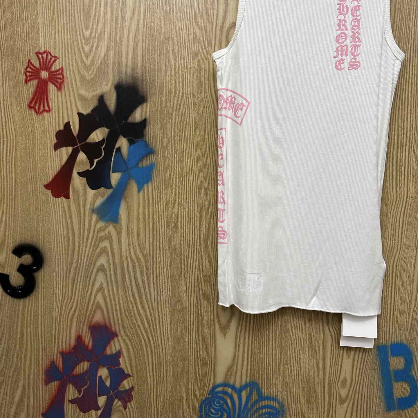 Chrome Hearts T Bar Rib Tank 'White' - DesignerGu