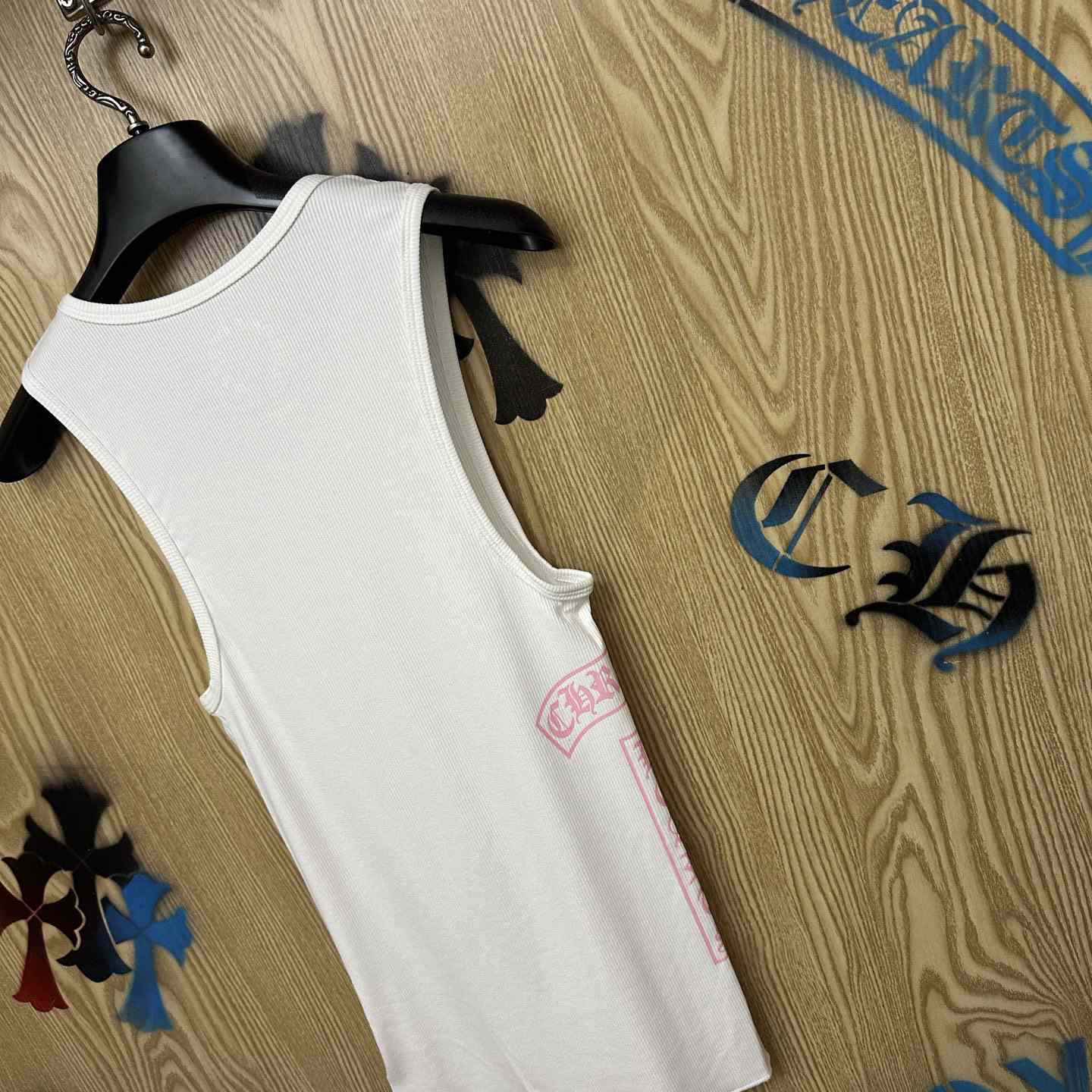 Chrome Hearts T Bar Rib Tank 'White' - DesignerGu