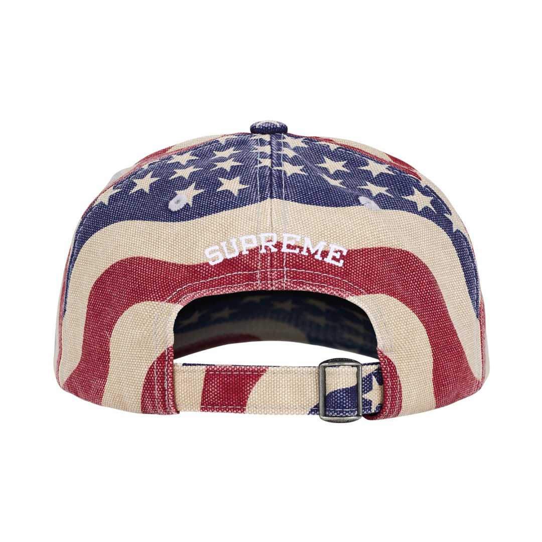 Supreme Pigment Coated S Logo 6-Panel 'Flag' - DesignerGu