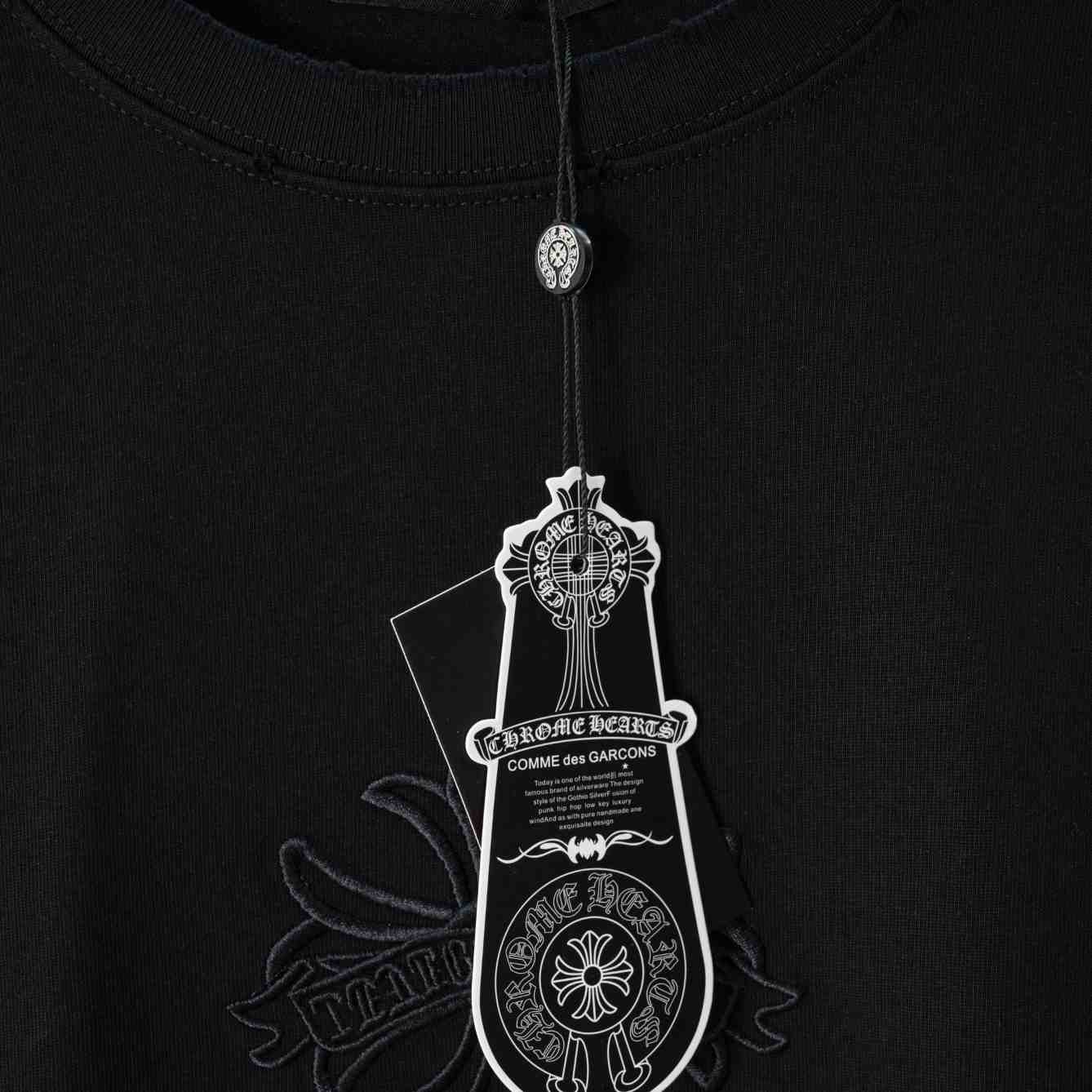 Chrome Hearts Colorful  Cross Embroidery T-Shirt 'Black' - DesignerGu