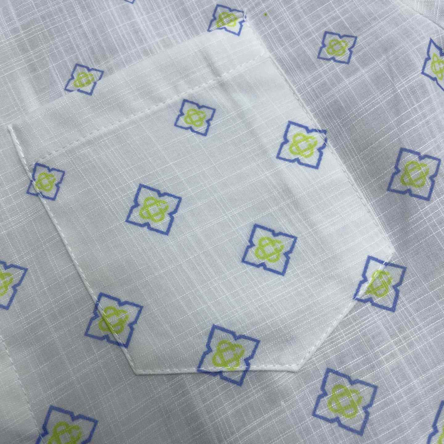 Casablanca Degrade Monogram Short Sleeve Linen Shirt CA3582 - DesignerGu
