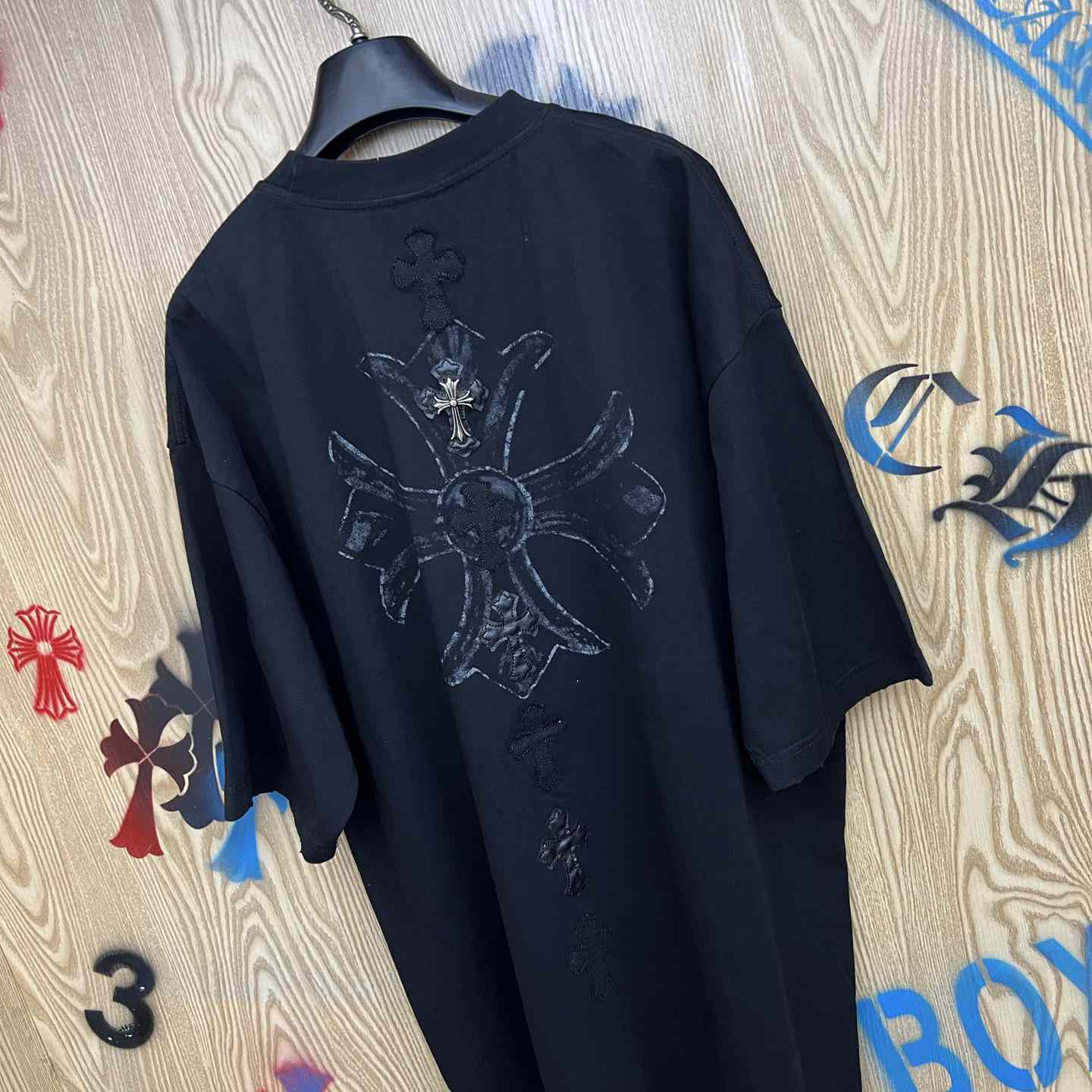 Chrome Hearts Cross Patch T-shirt 'Black' - DesignerGu