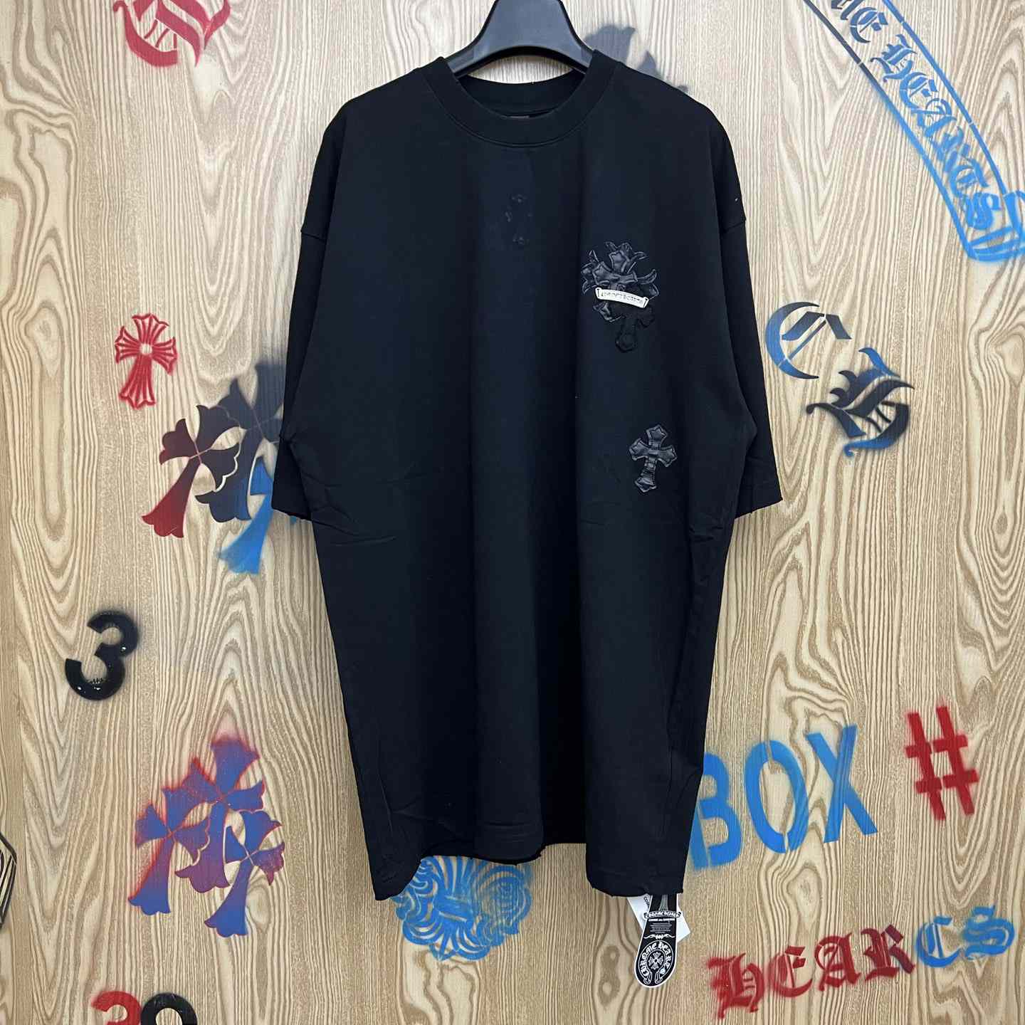 Chrome Hearts Cross Patch T-shirt 'Black' - DesignerGu