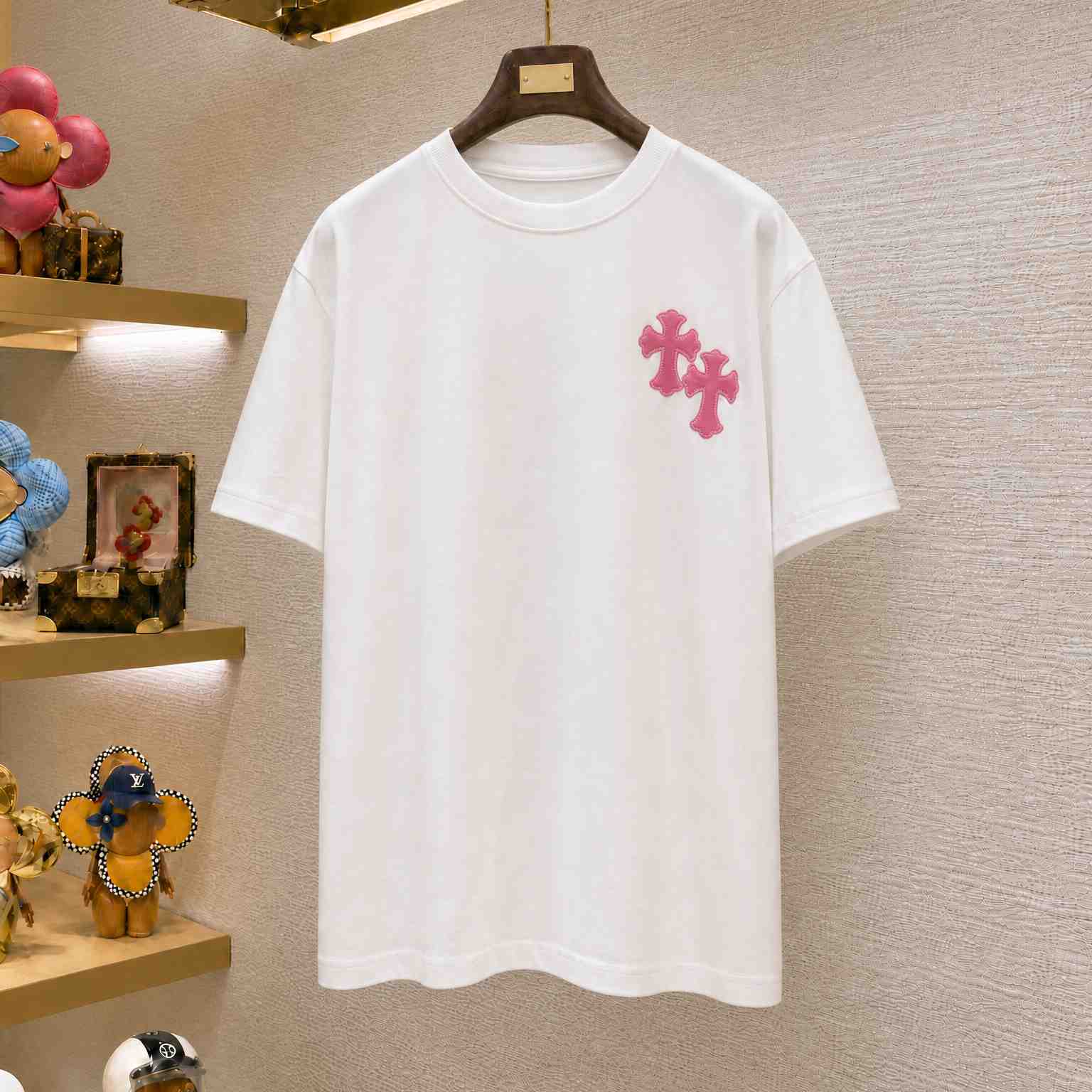 Chrome Hearts  Croce Heart Cross T-shirt - DesignerGu