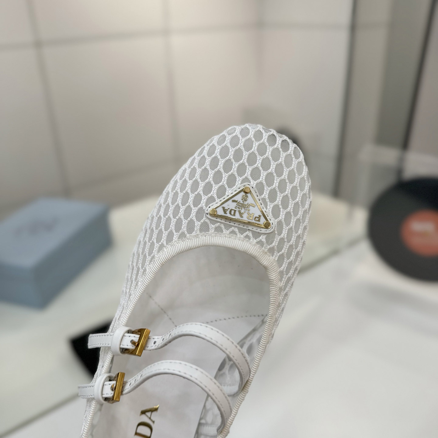 Prada Mesh Fabric Ballerinas - DesignerGu