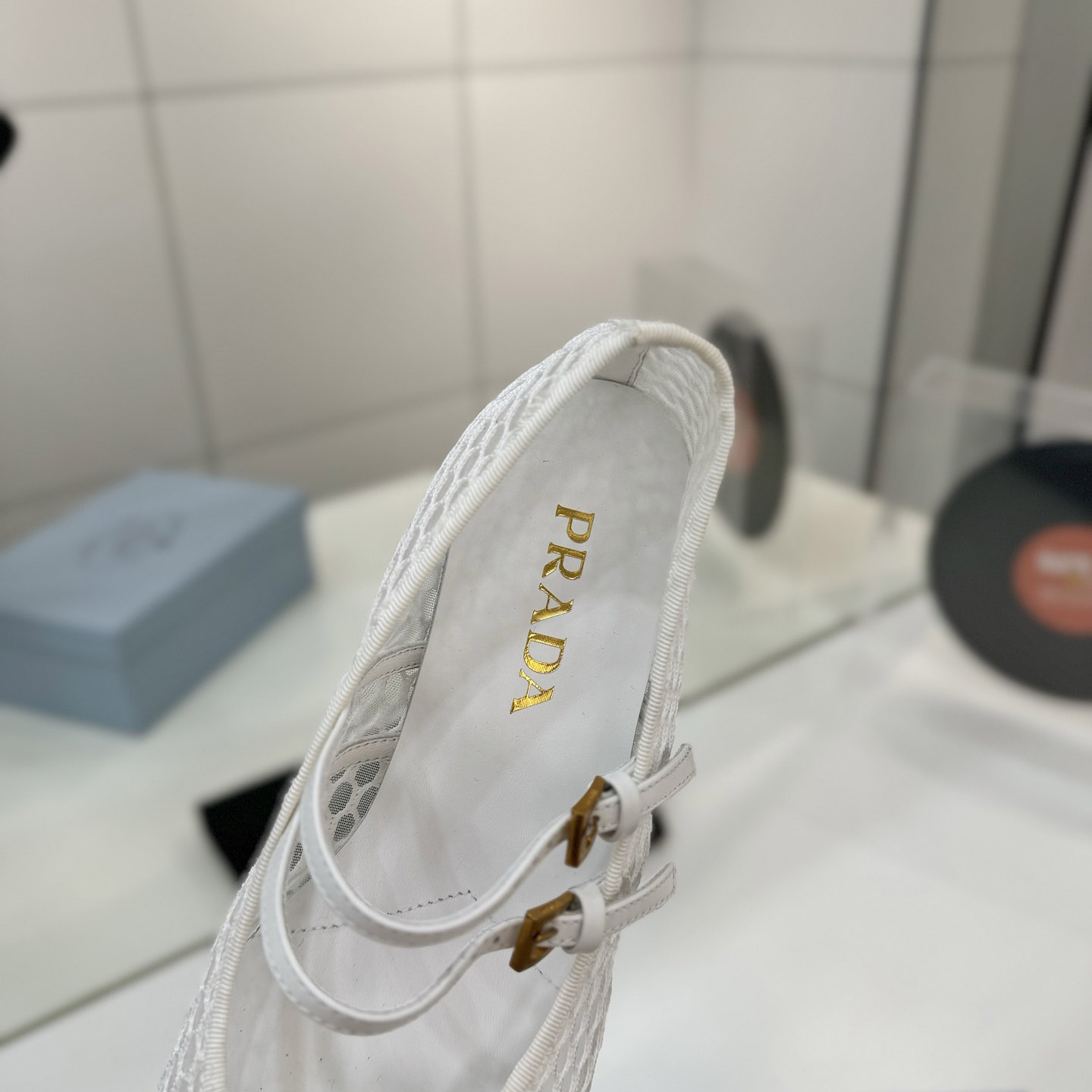 Prada Mesh Fabric Ballerinas - DesignerGu