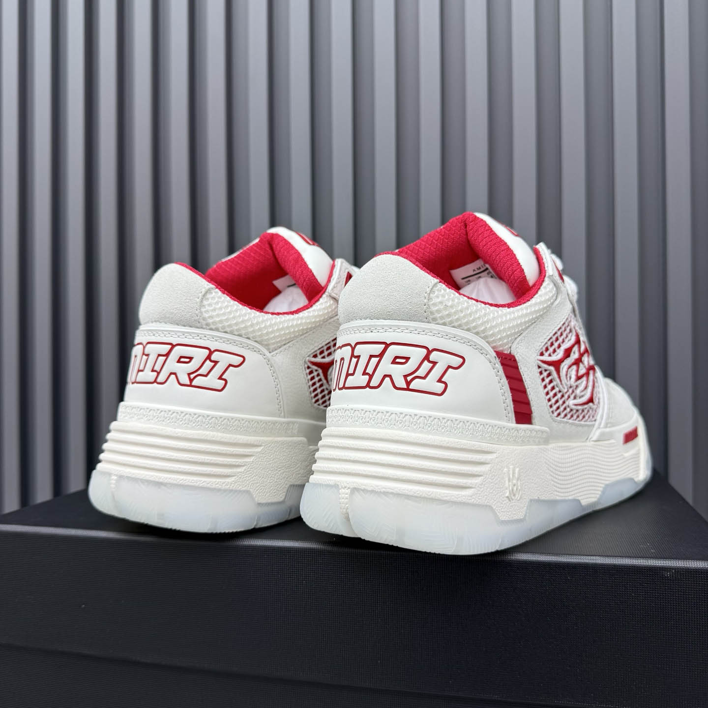 Amiri White & Red MA-94 Sneakers - DesignerGu