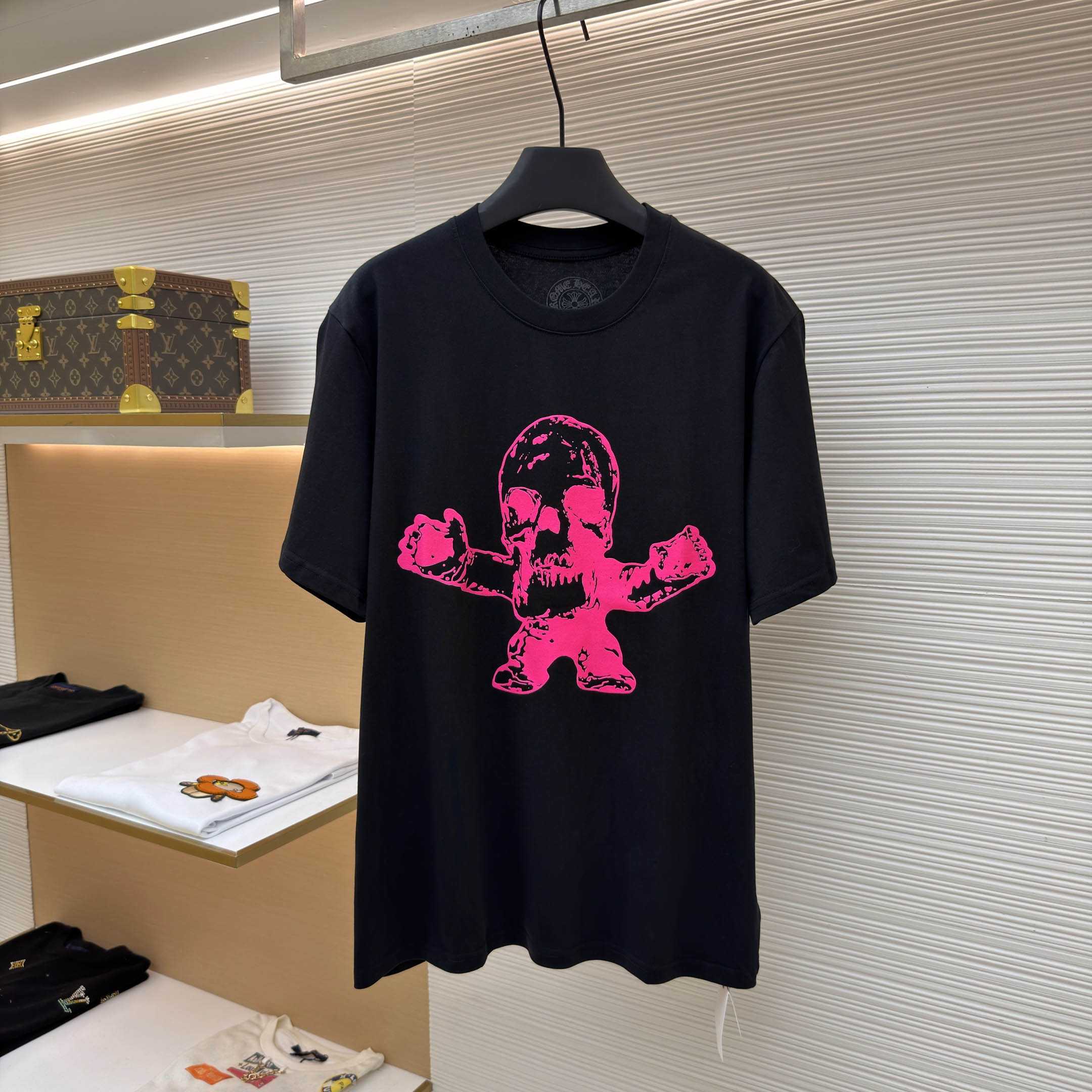Chrome Hearts Foti Logo Short-Sleeve T-Shirt 'Black/Pink' - DesignerGu