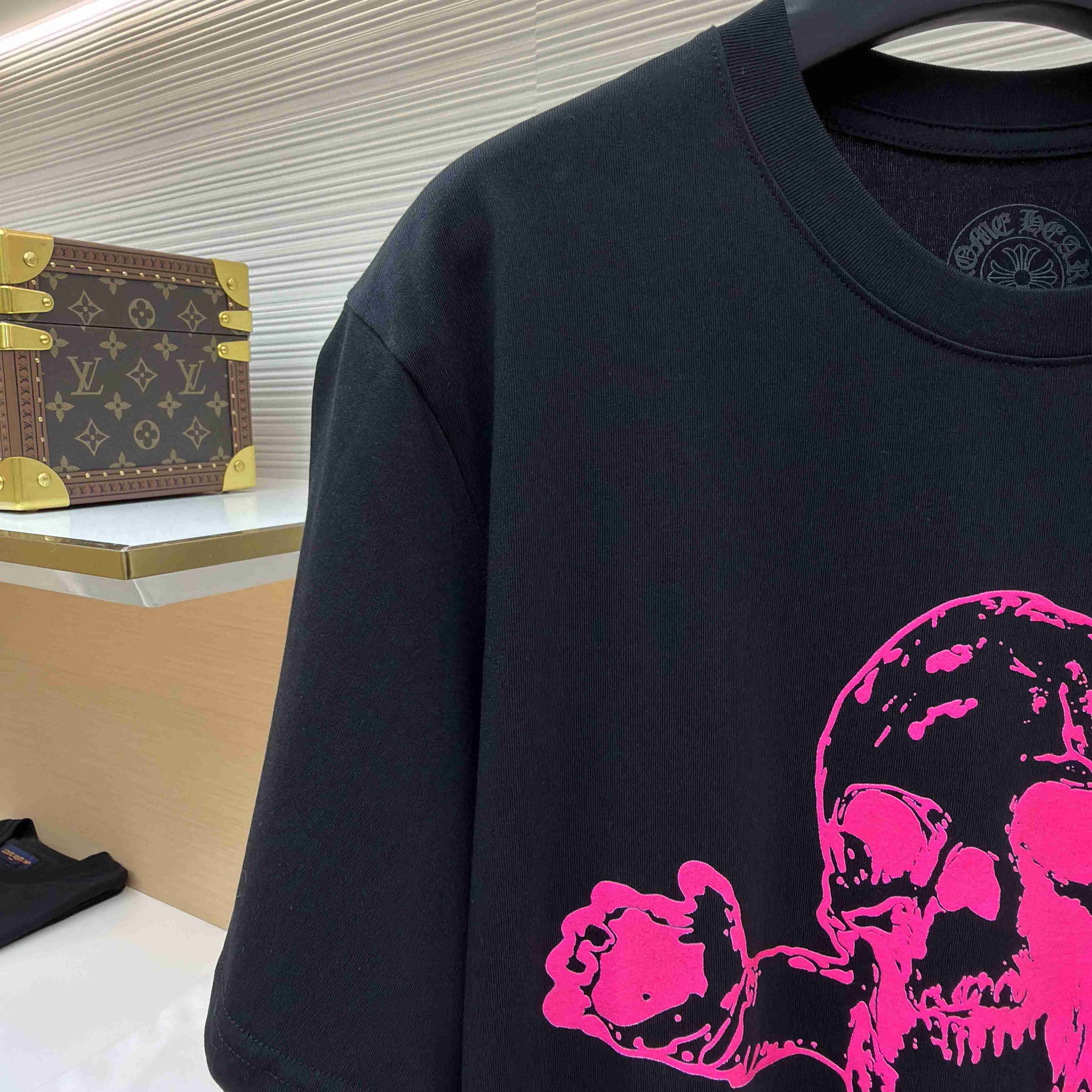Chrome Hearts Foti Logo Short-Sleeve T-Shirt 'Black/Pink' - DesignerGu