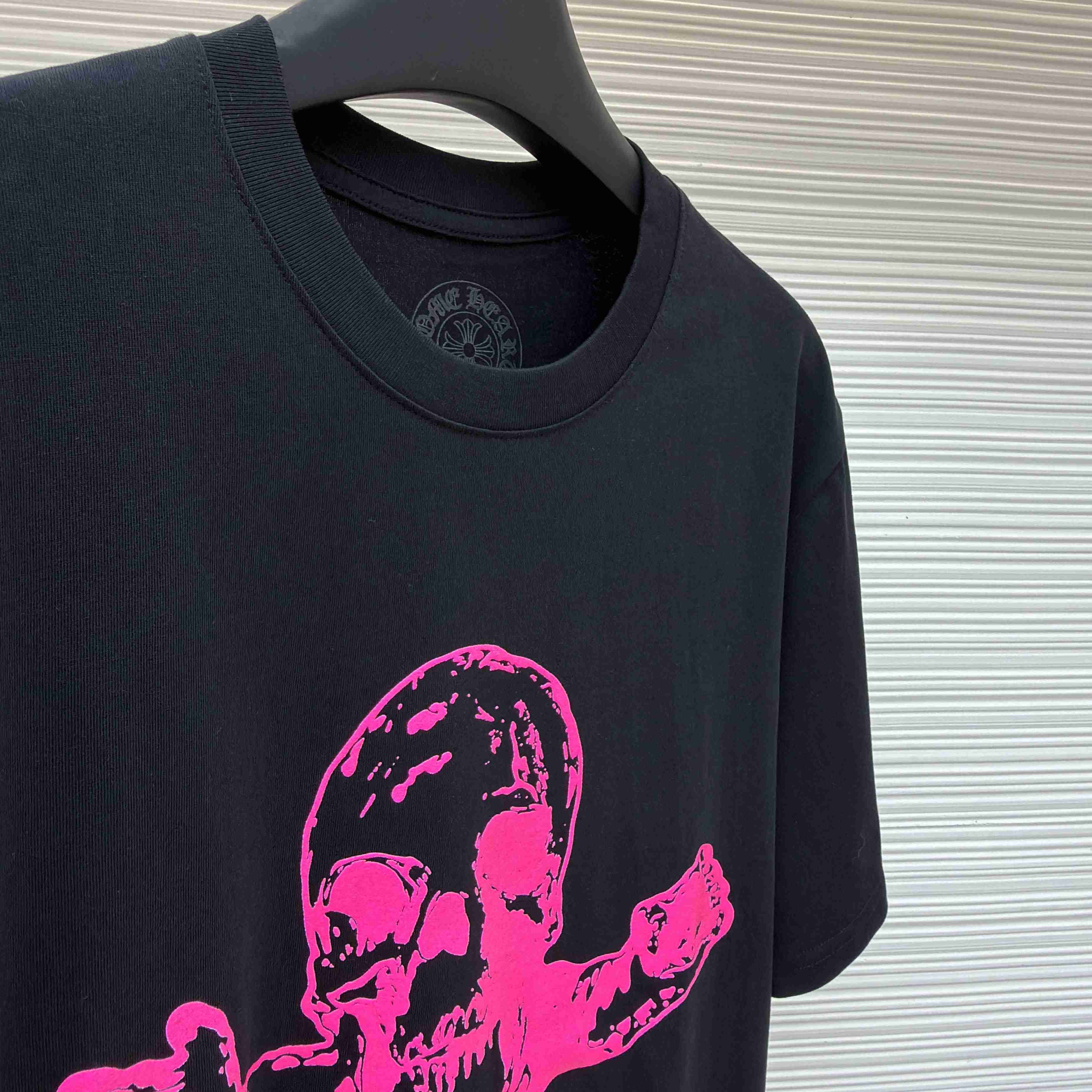 Chrome Hearts Foti Logo Short-Sleeve T-Shirt 'Black/Pink' - DesignerGu