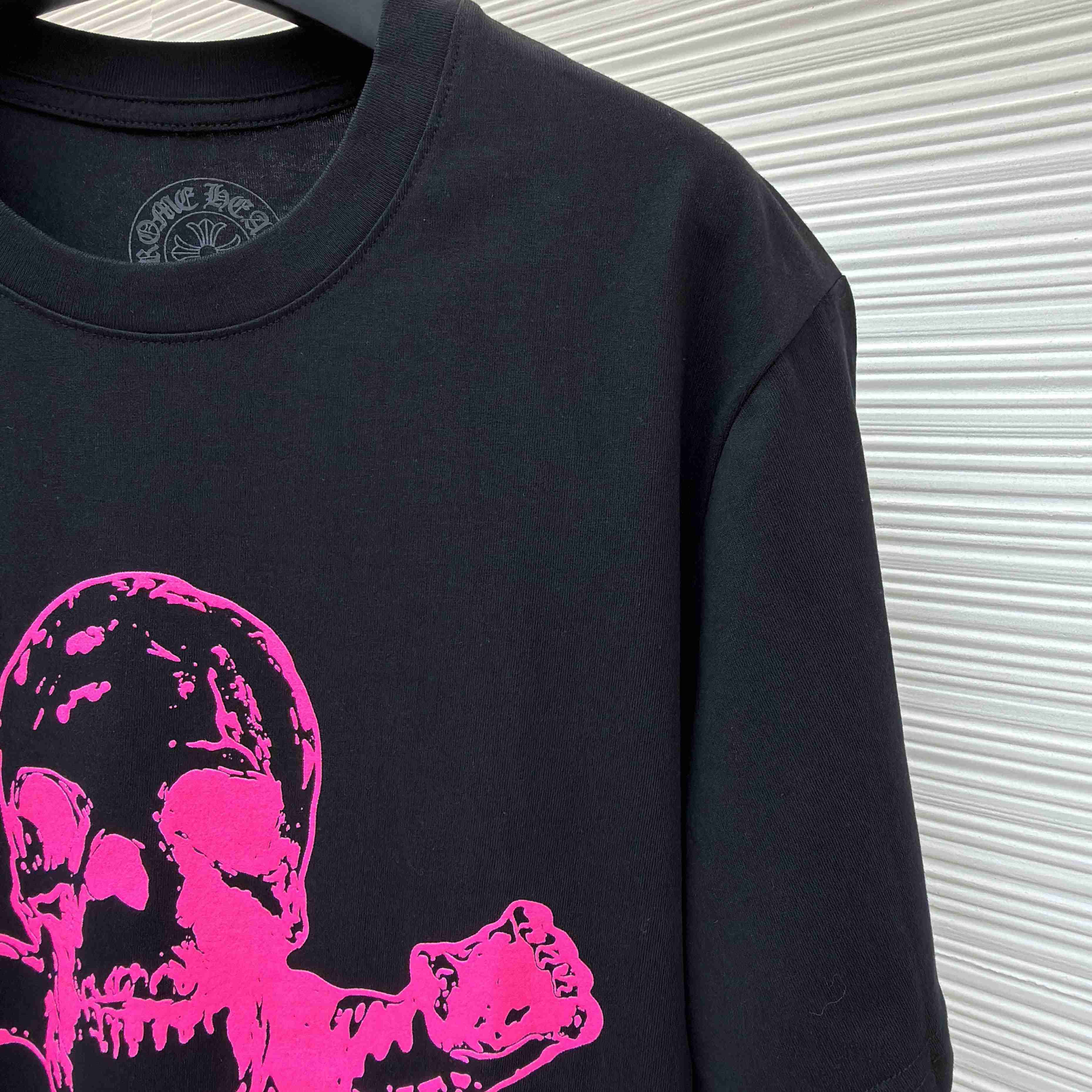Chrome Hearts Foti Logo Short-Sleeve T-Shirt 'Black/Pink' - DesignerGu