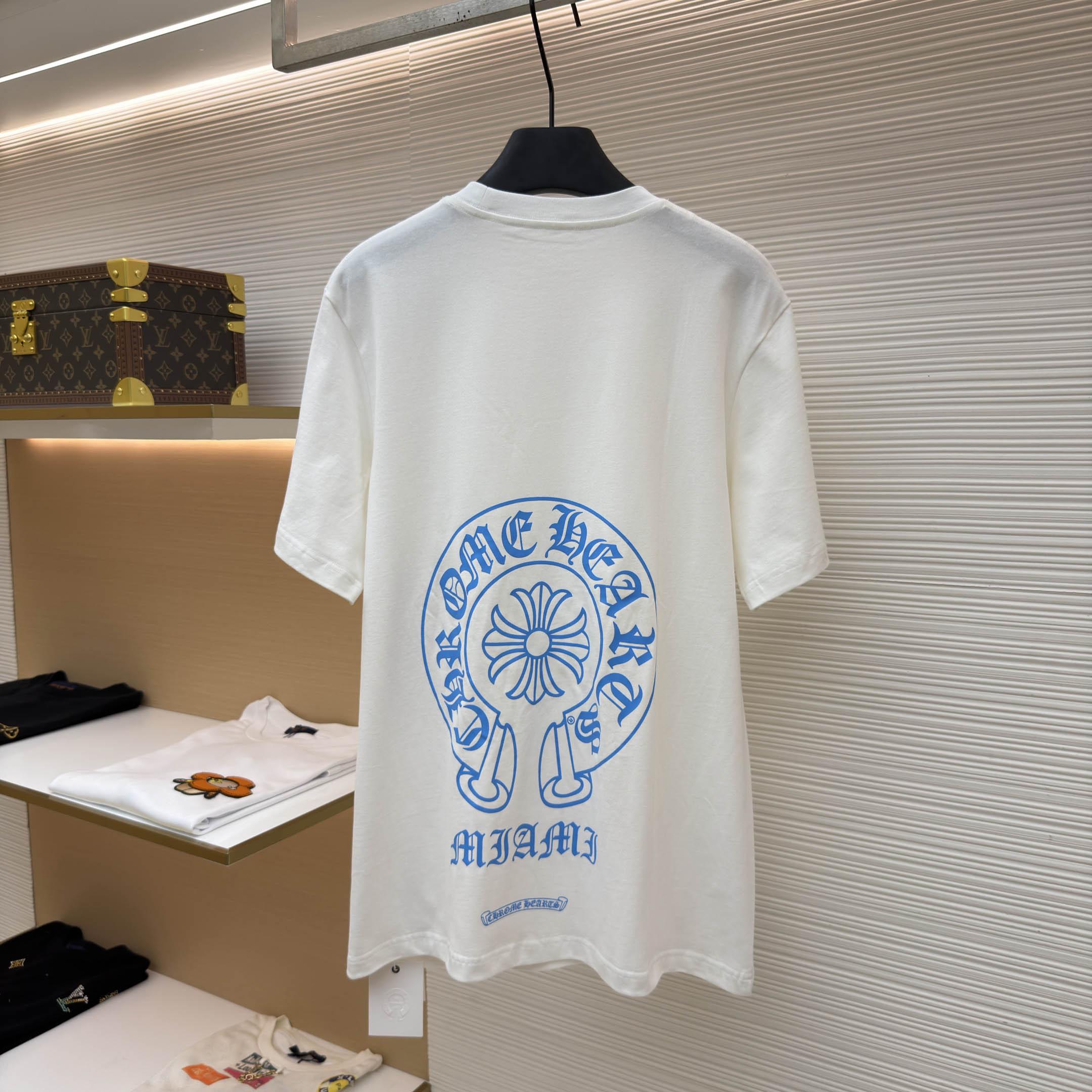 Chrome Hearts Miami Exclusive Horseshoe Short Sleeve Tee - DesignerGu