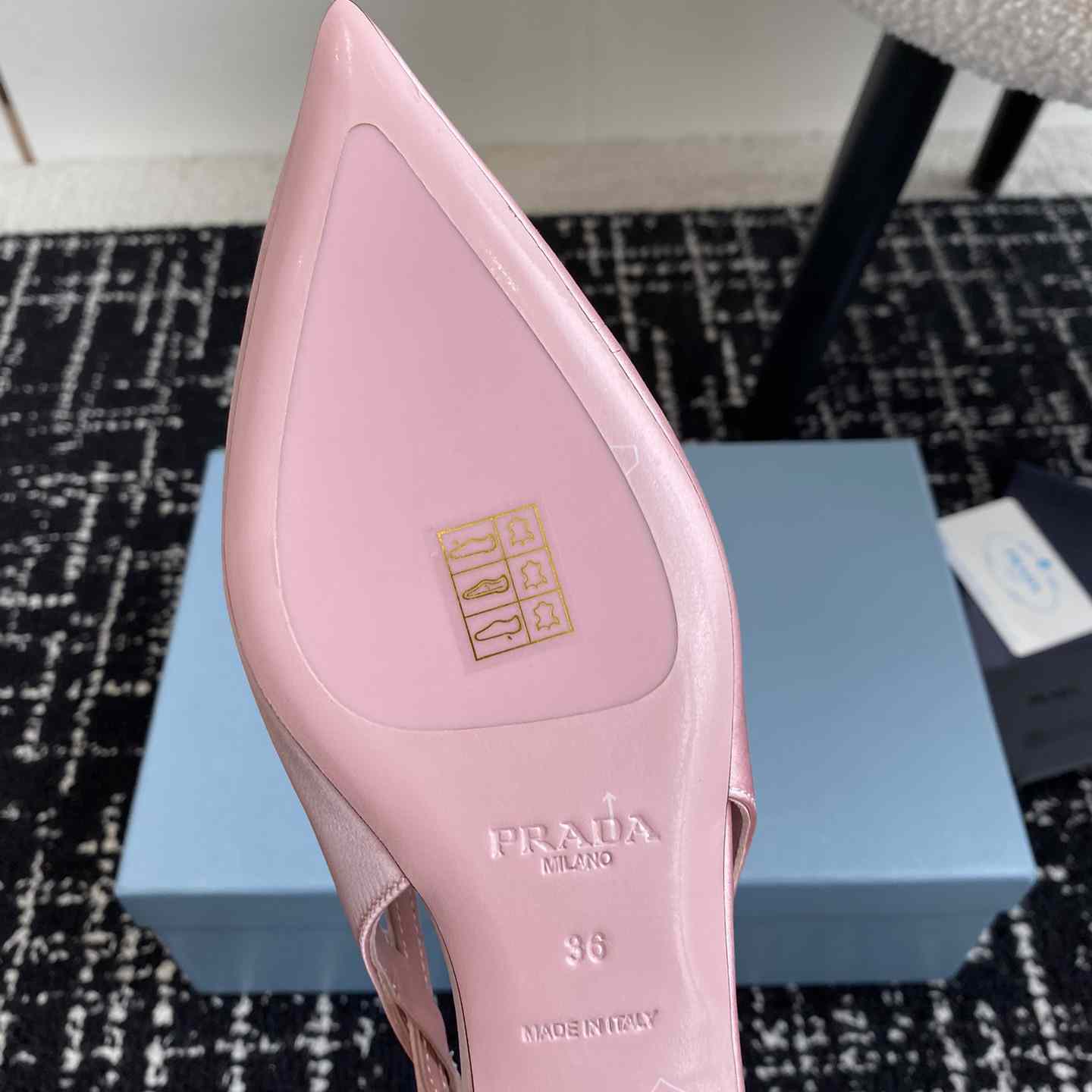 Prada Satin Crystal Embellishments Ballet Flats - DesignerGu