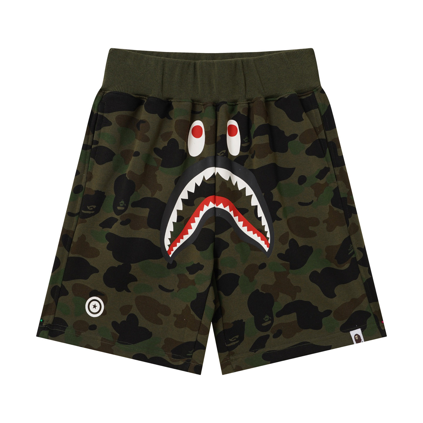 Bape Camo Shark Track Shorts - DesignerGu