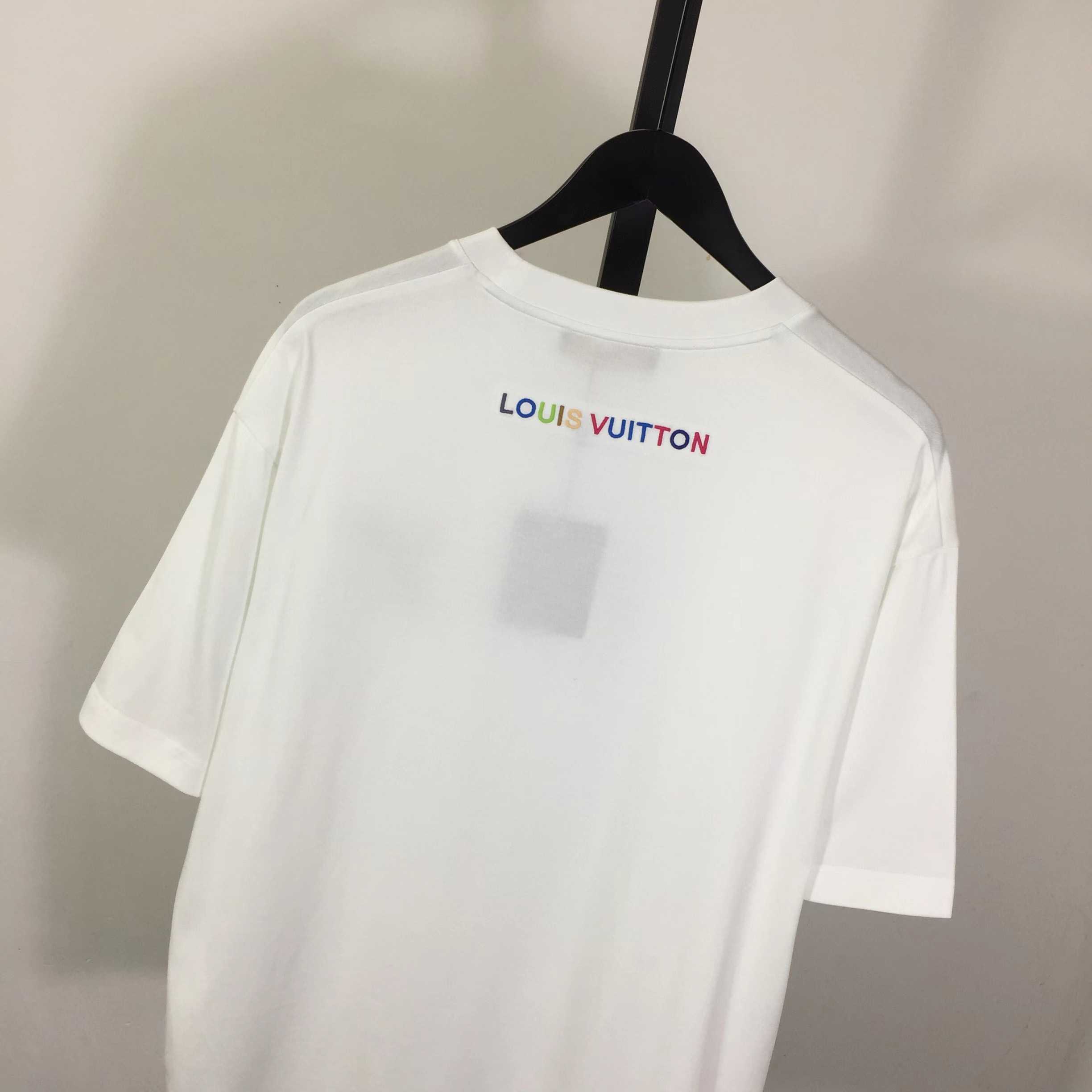 Louis Vuitton Logo Cotton T-Shirt  - DesignerGu