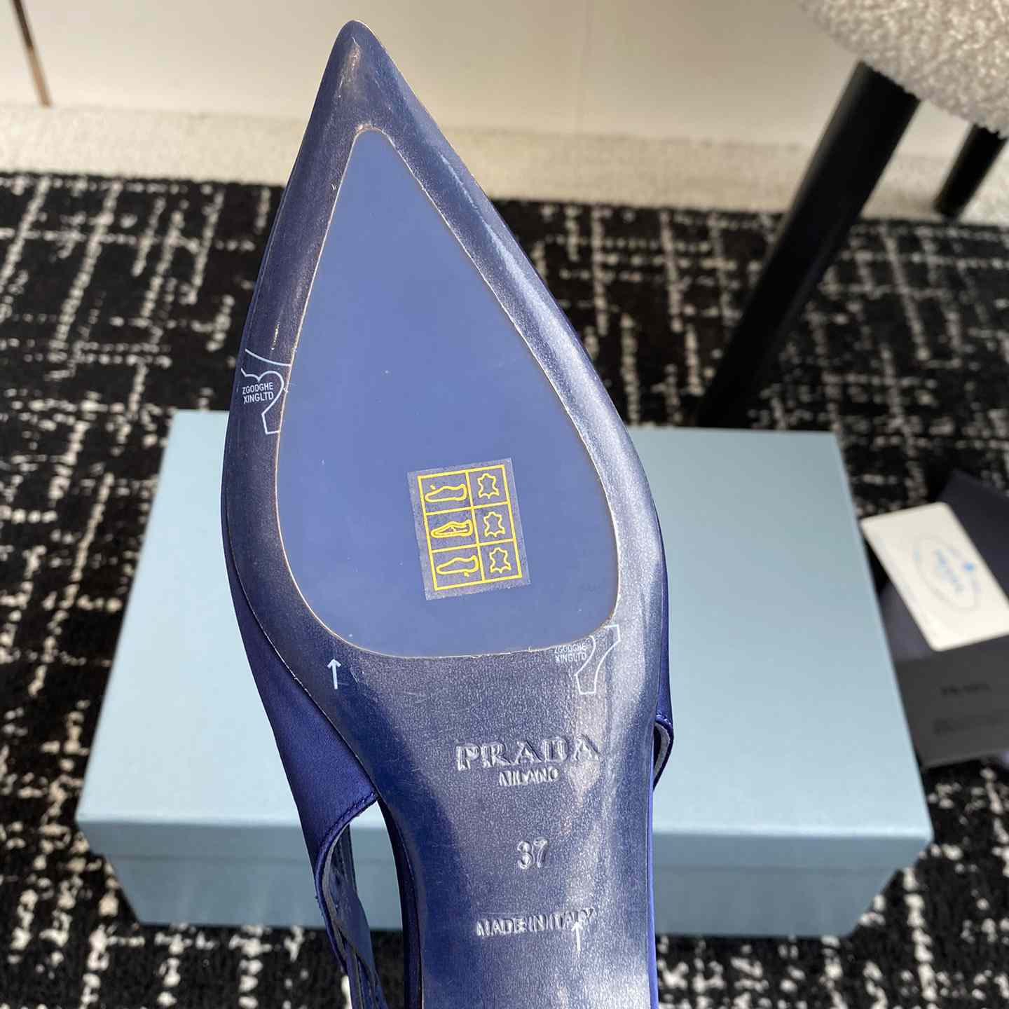 Prada Satin Crystal Embellishments Ballet Flats - DesignerGu