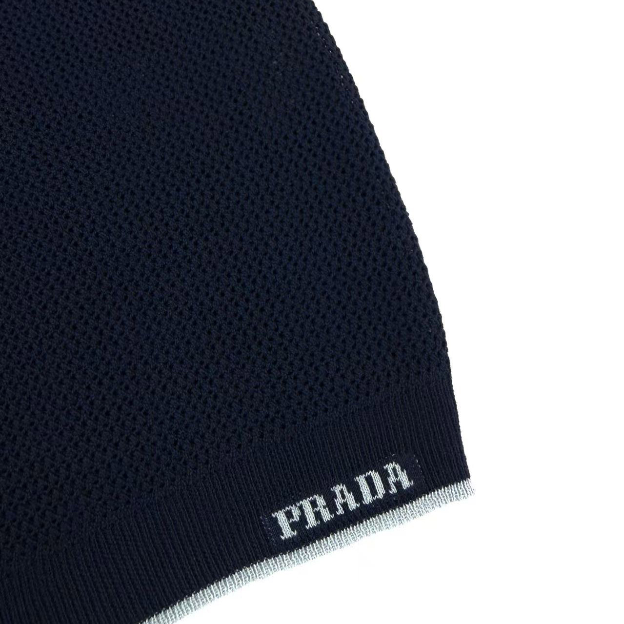 Prada Silk And Cotton Polo Shirt - DesignerGu