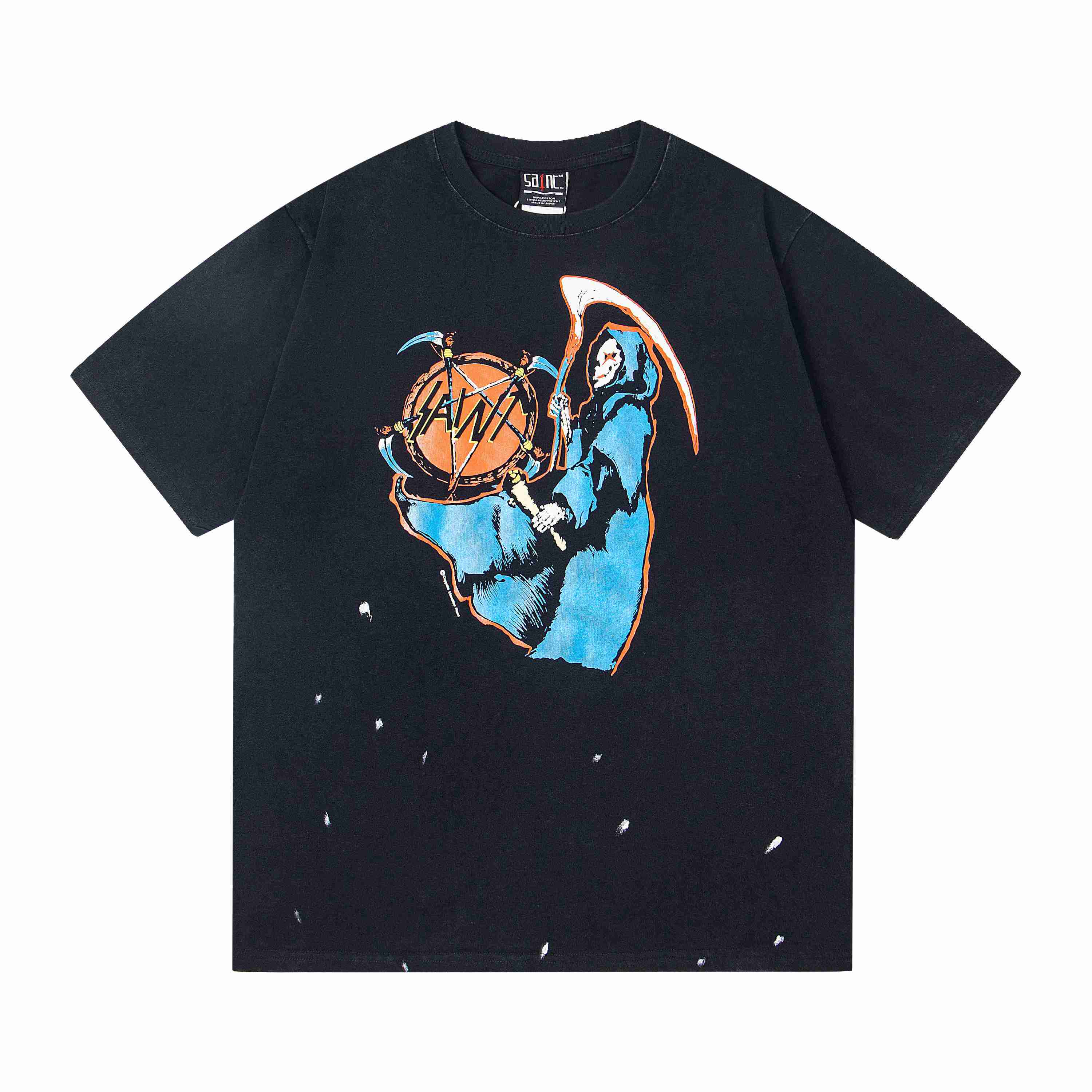 Saint Michael Birth & Death T-Shirt 'Black' - DesignerGu