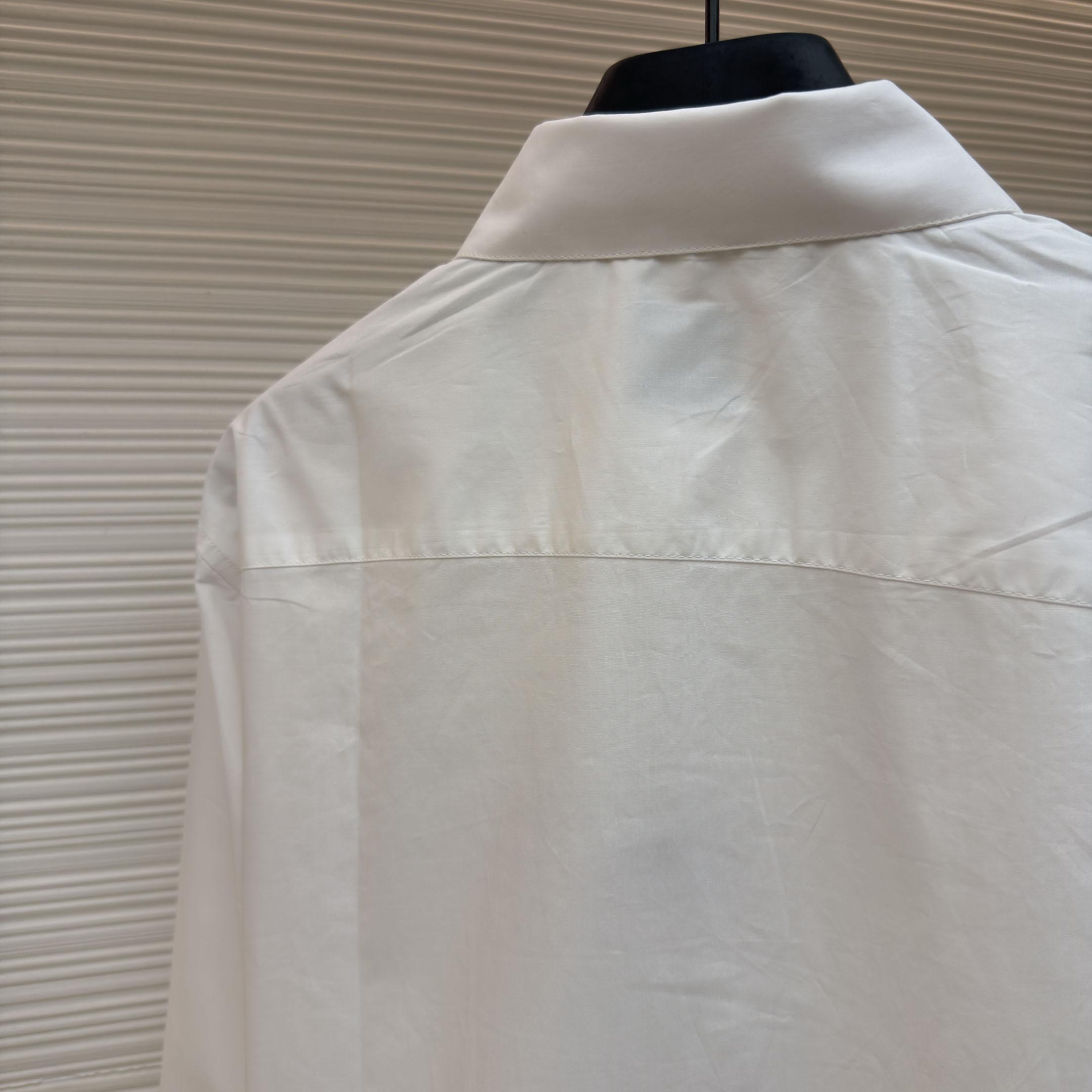 Dior Shirt With Dior Embroidery - DesignerGu