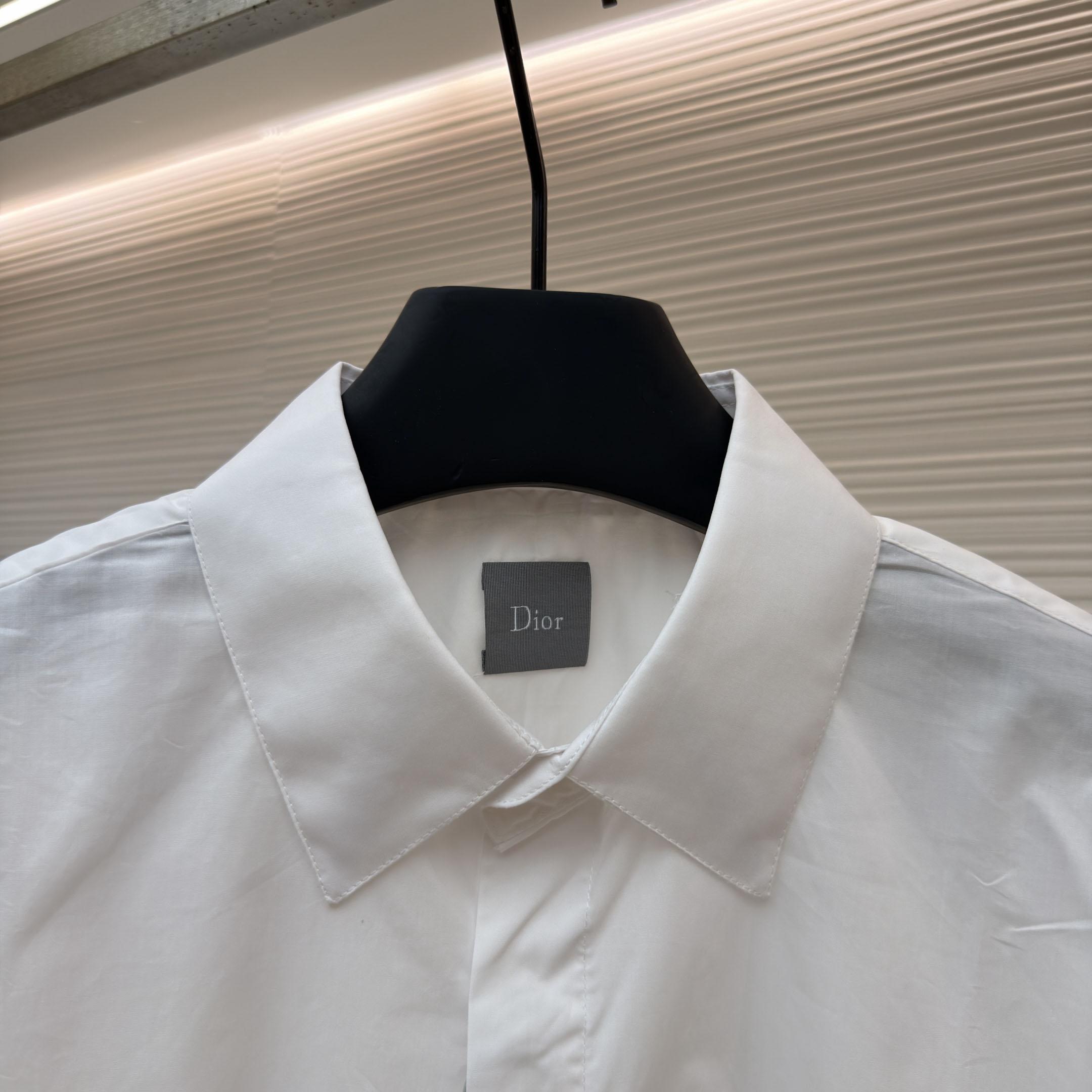 Dior Shirt With Dior Embroidery - DesignerGu