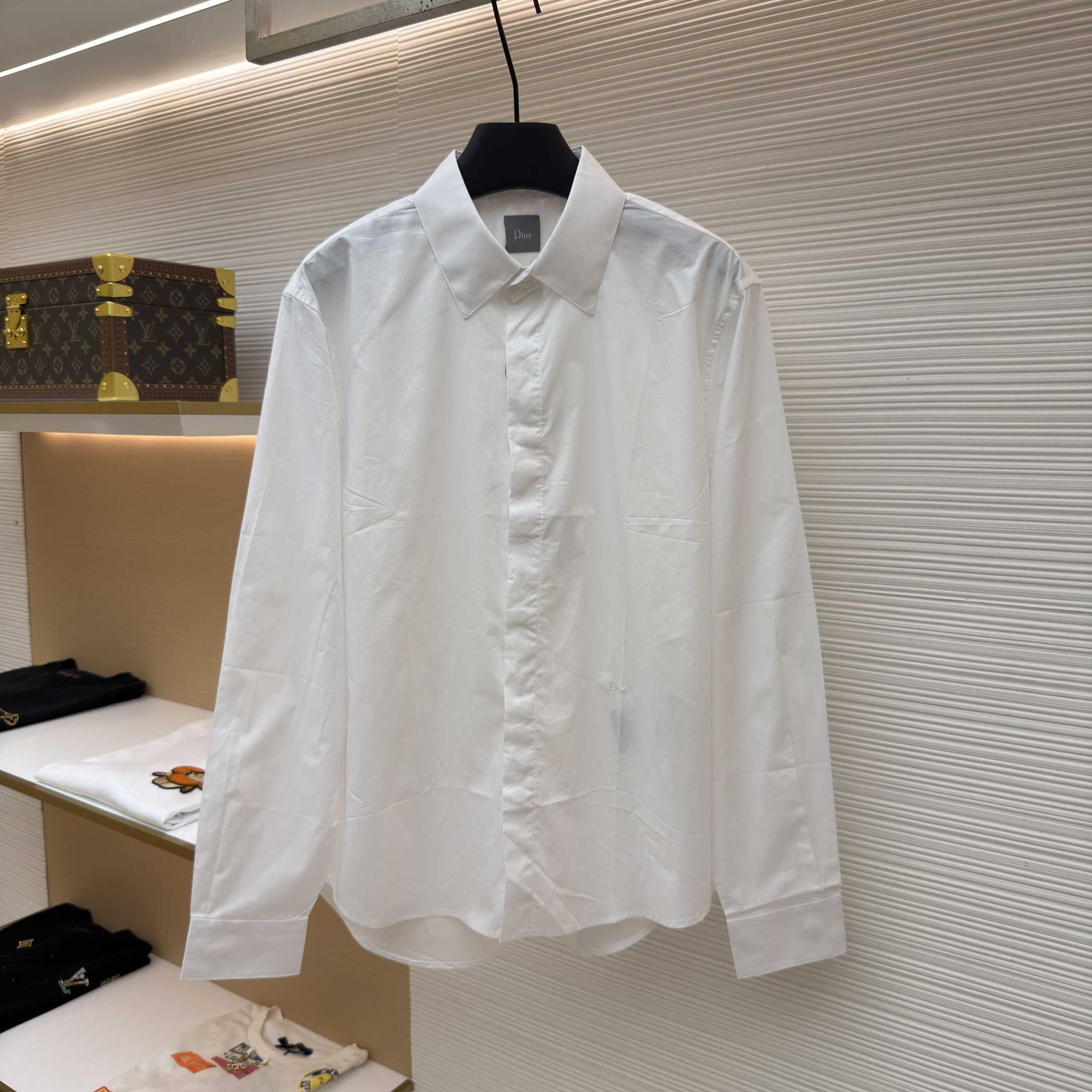 Dior Shirt With Dior Embroidery - DesignerGu