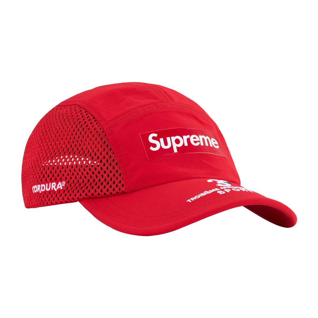 Supreme Mesh Side Panel Camp Cap 'Red' - DesignerGu