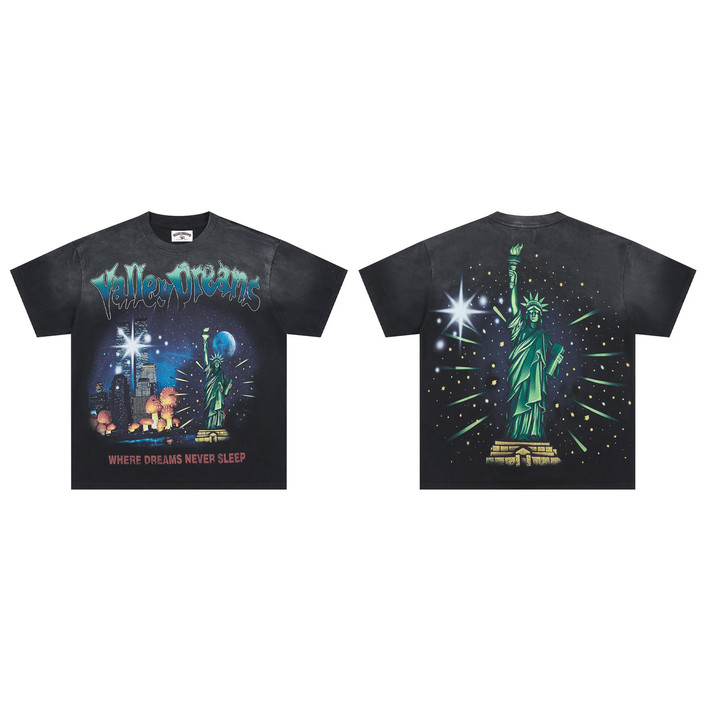 Vale Forever Skyline Bling Tee 'Black' - DesignerGu