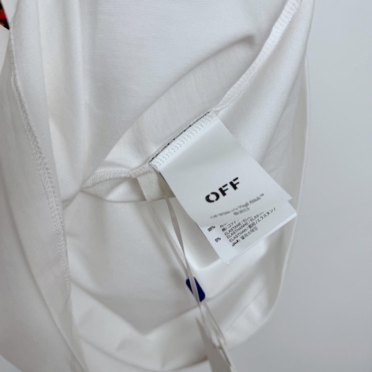 Off-White Floral Arrow Embroidered T-Shirt - DesignerGu