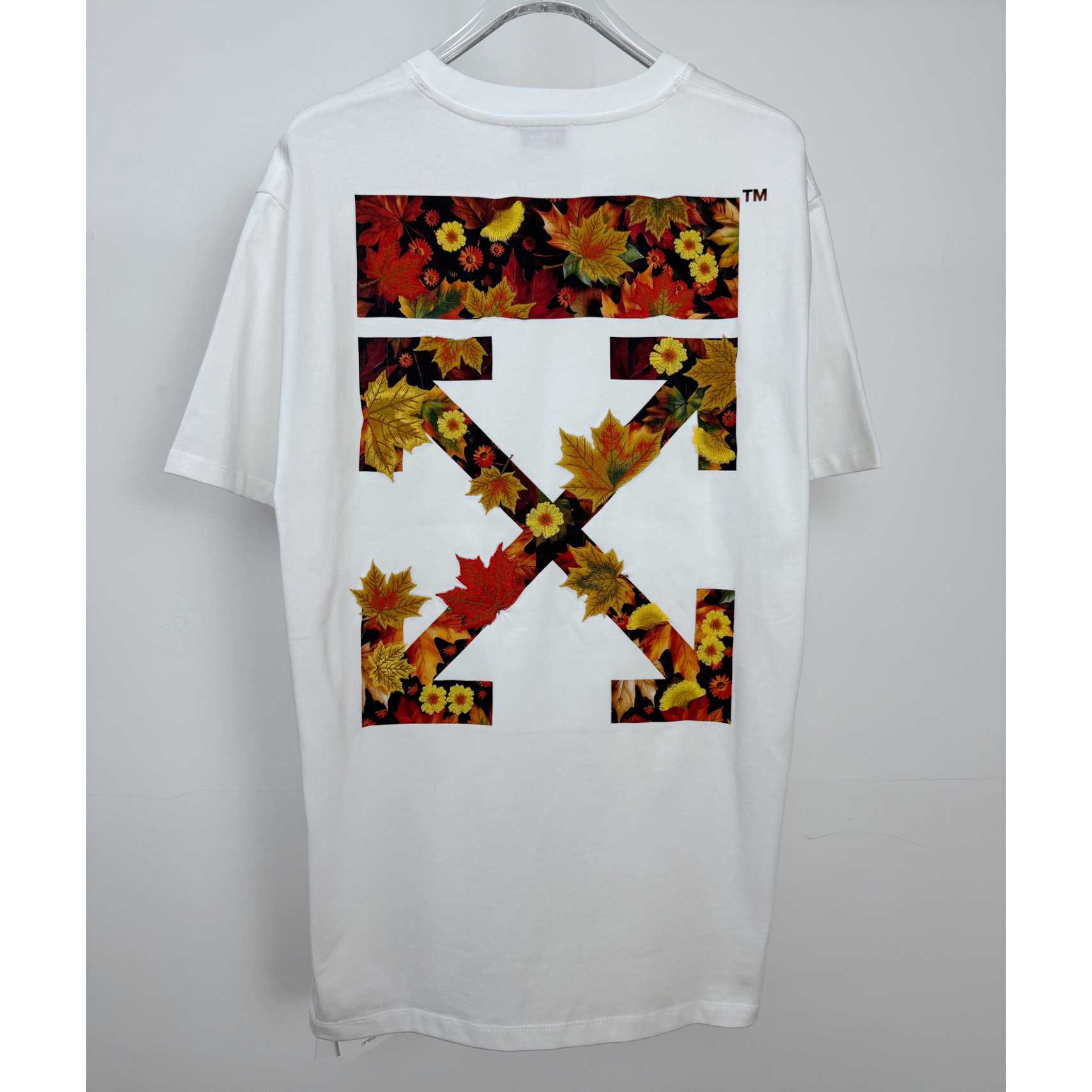 Off-White Floral Arrow Embroidered T-Shirt - DesignerGu