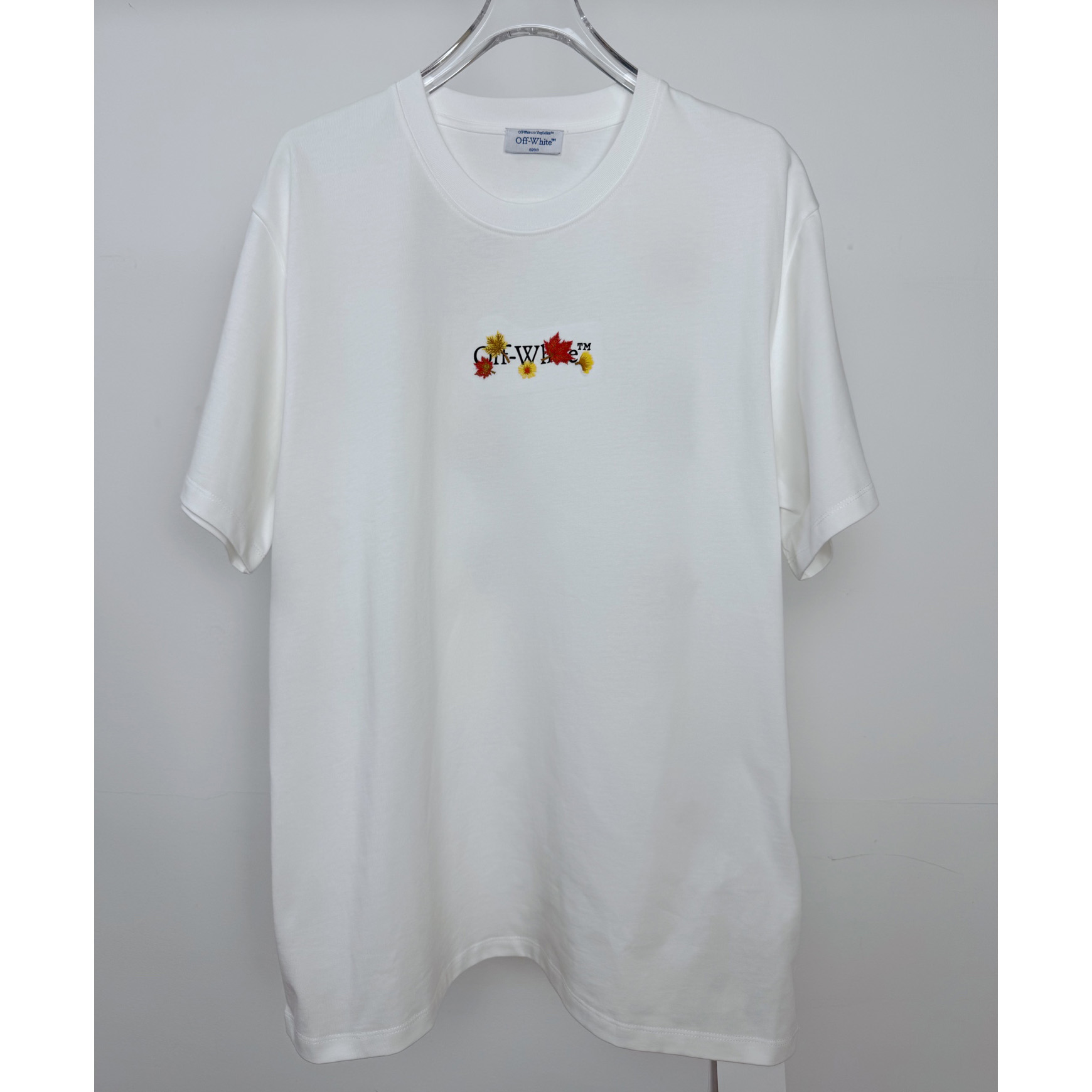 Off-White Floral Arrow Embroidered T-Shirt - DesignerGu