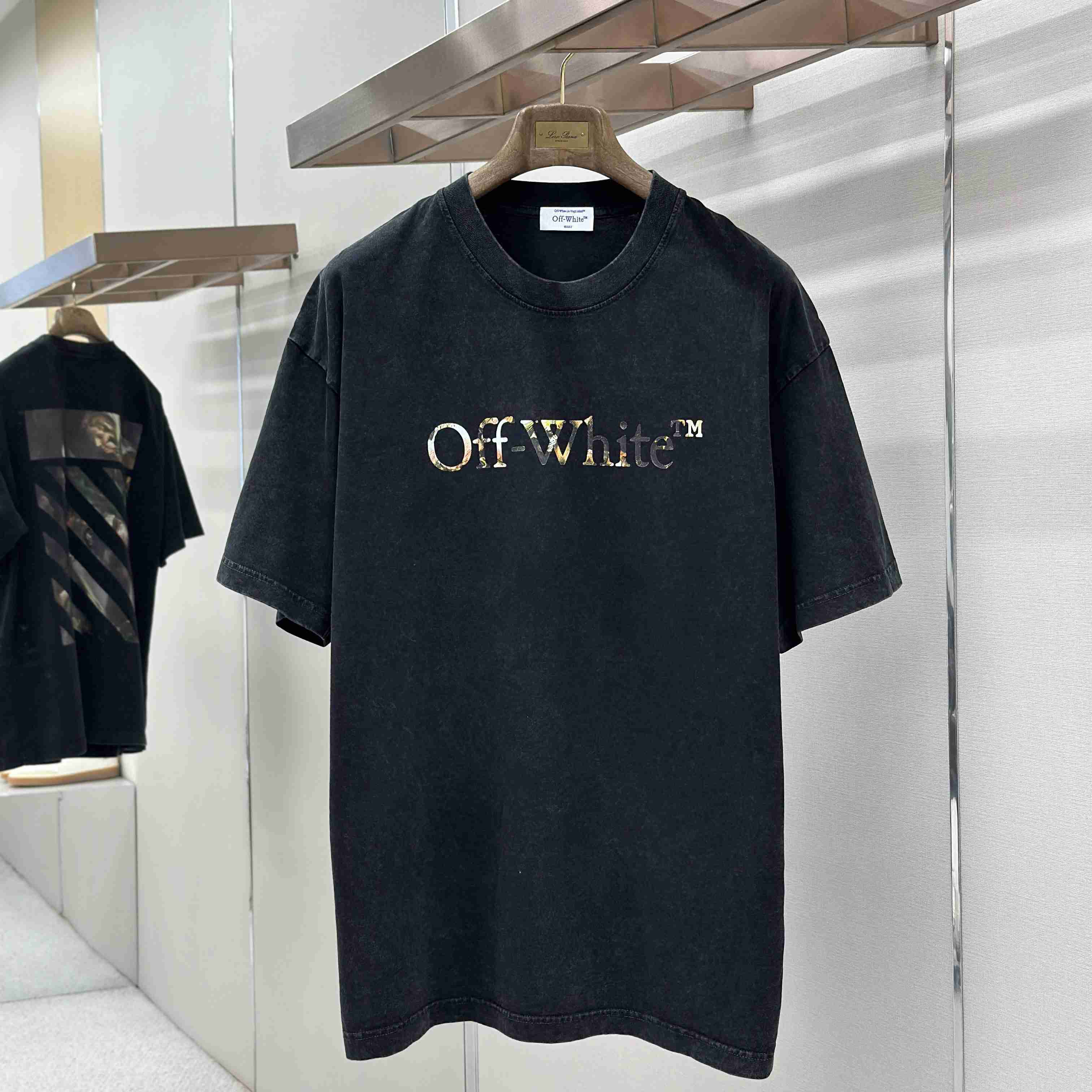 Off-White Art Print Twill T-Shirt - DesignerGu