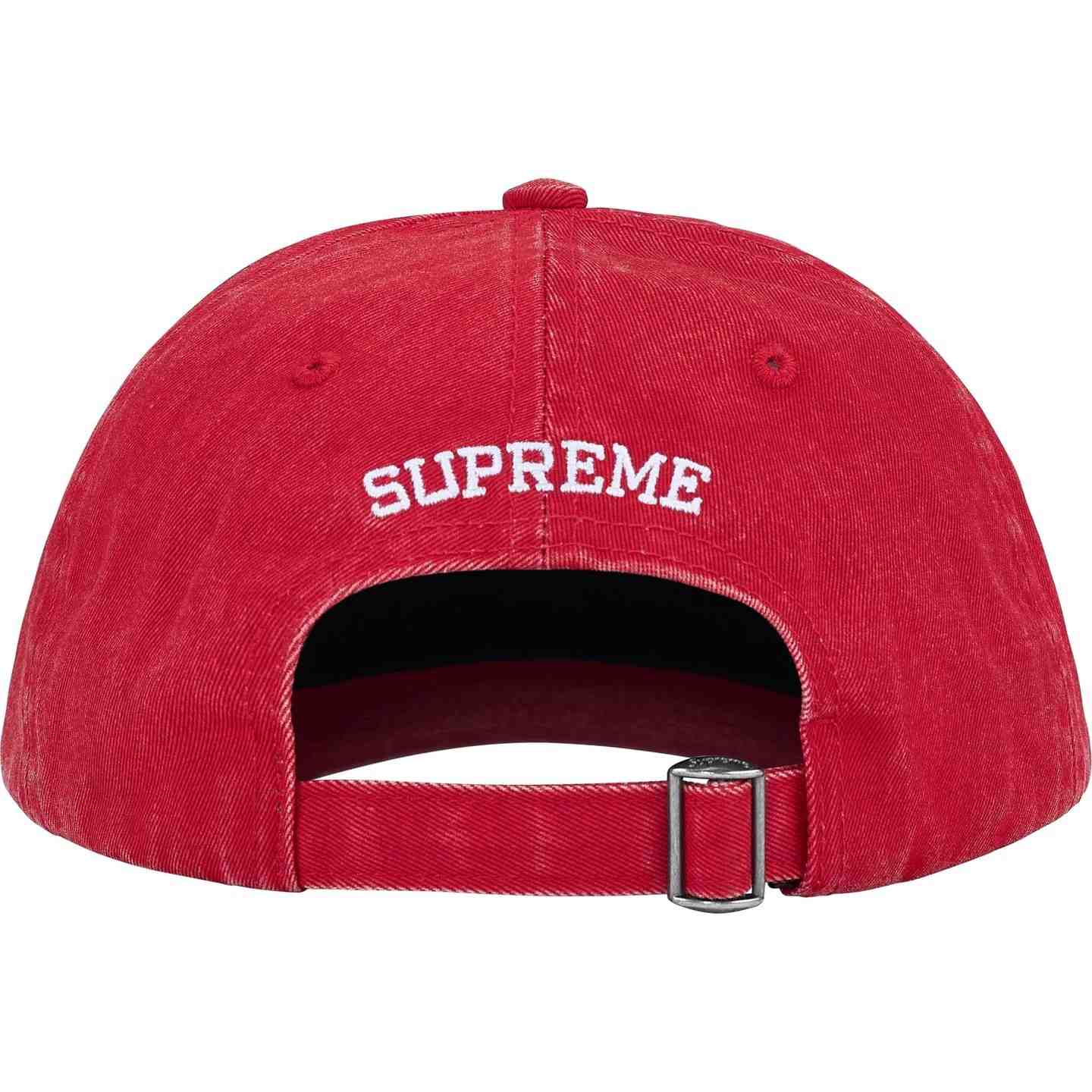 Supreme License Plate 6-Panel 'Red' - DesignerGu