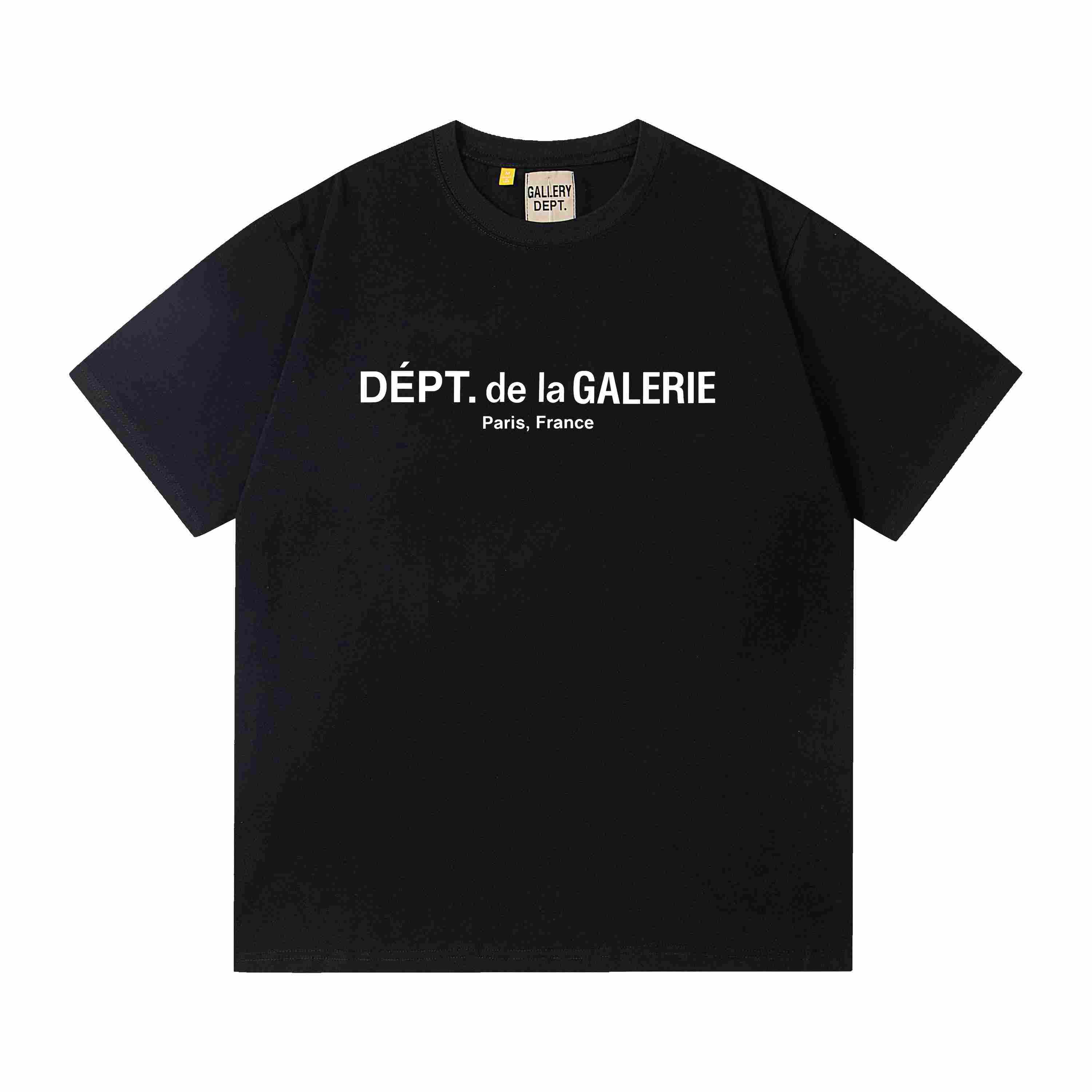 Gallery Dept.  French Logo Lux Tee 'Black' - DesignerGu