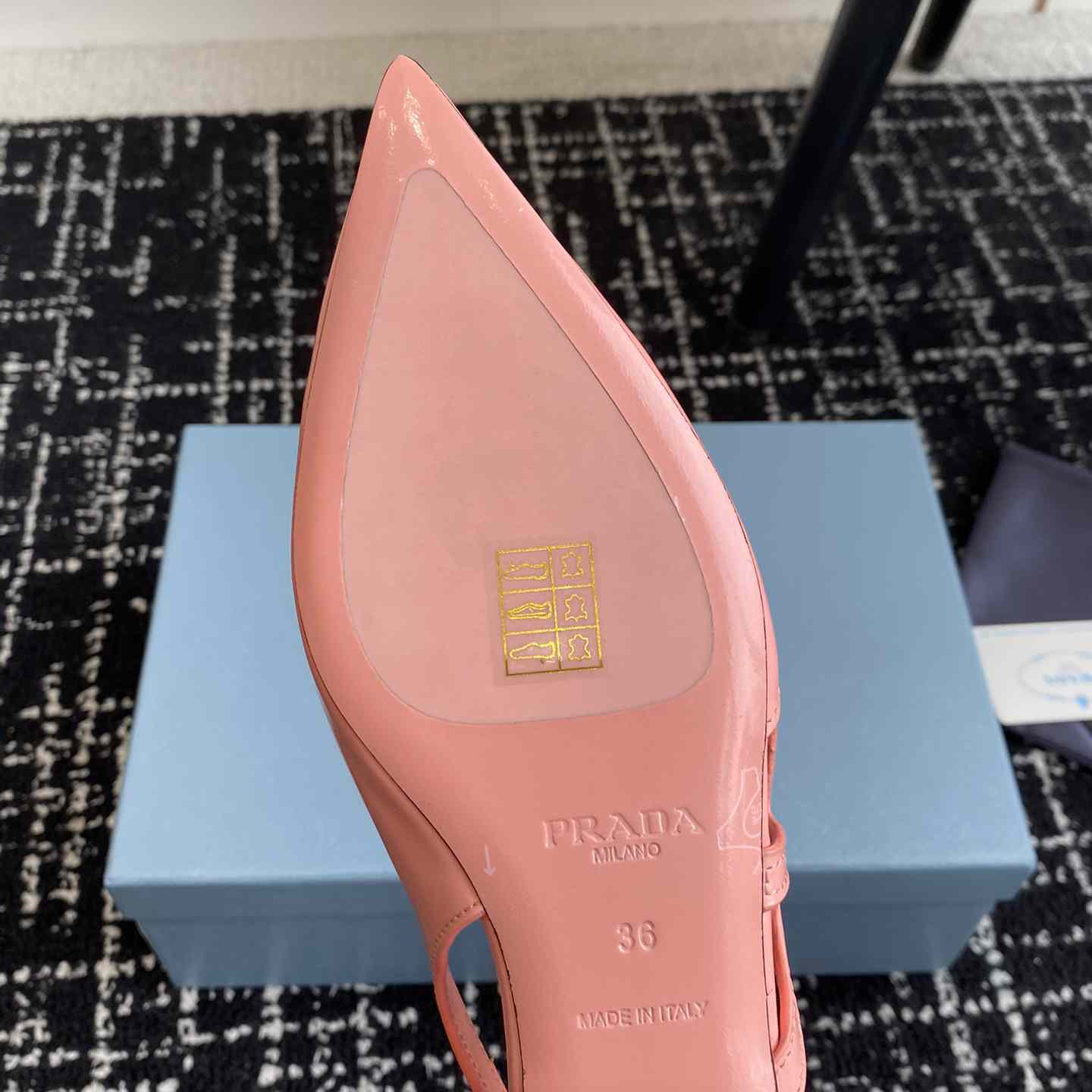 Prada Leather Cutout Ballerina Shoes - DesignerGu