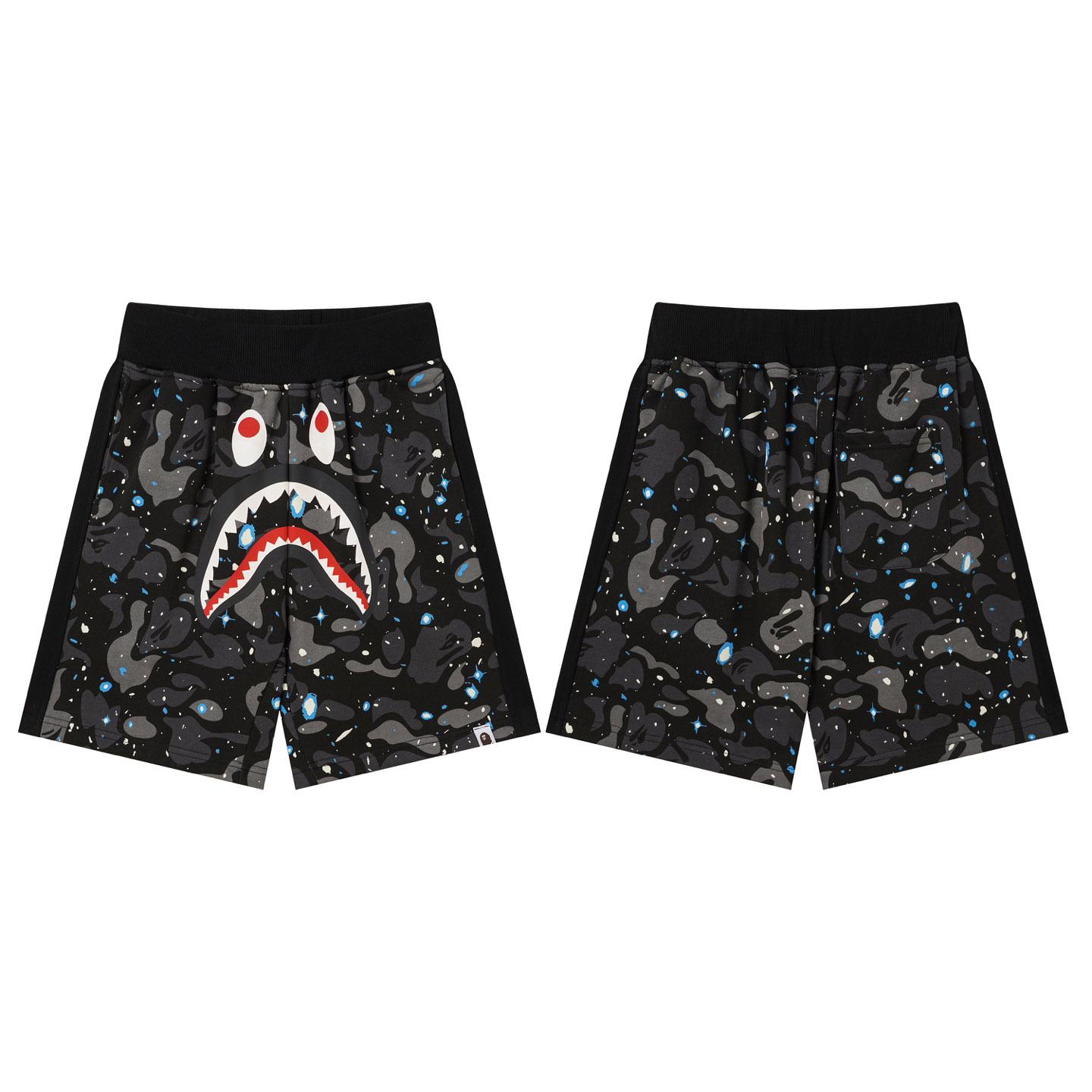 Bape Space Camo Shark Sweat Shorts  - DesignerGu