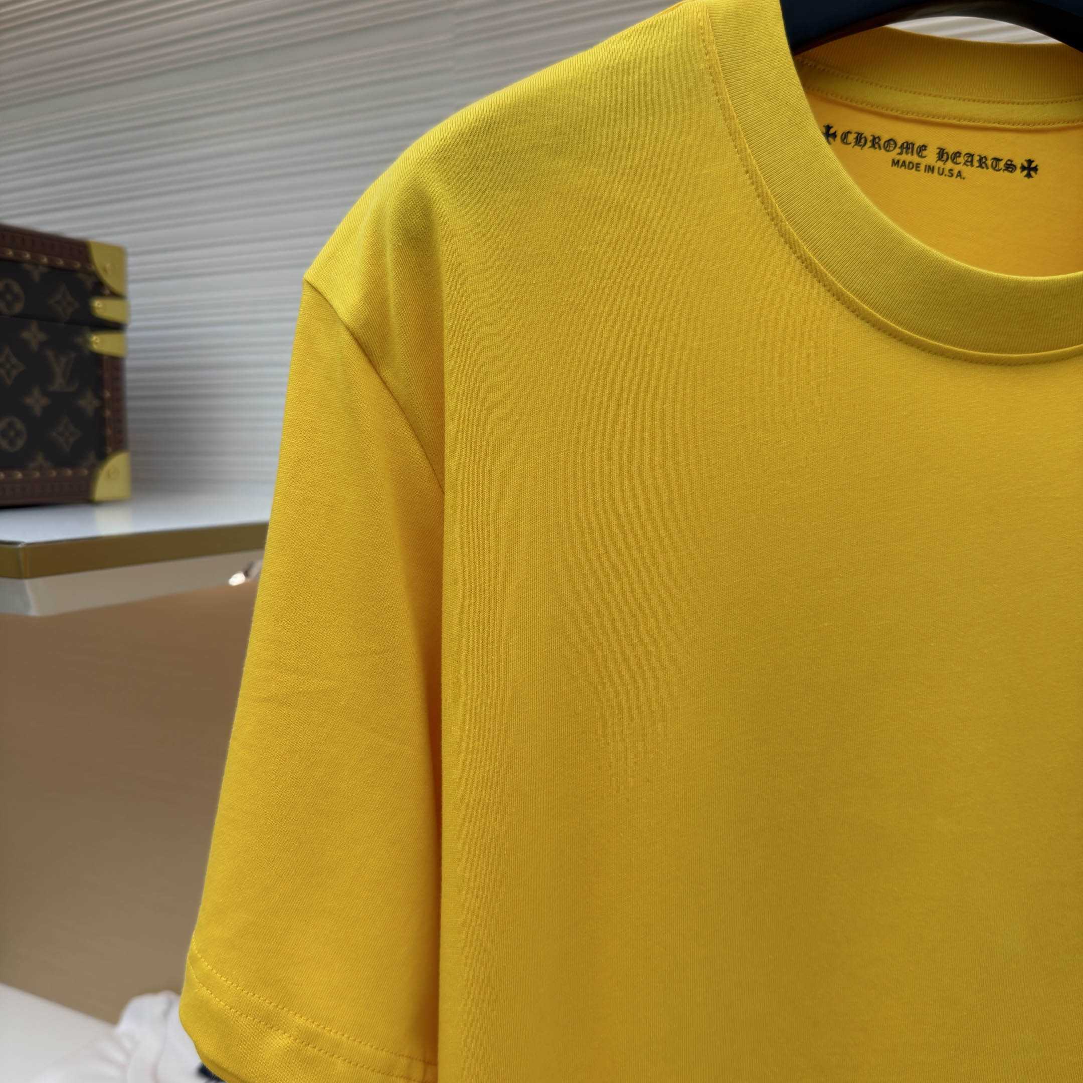 Chrome Hearts Matty Boy Call Me Yellow Short Sleeve Tee - DesignerGu