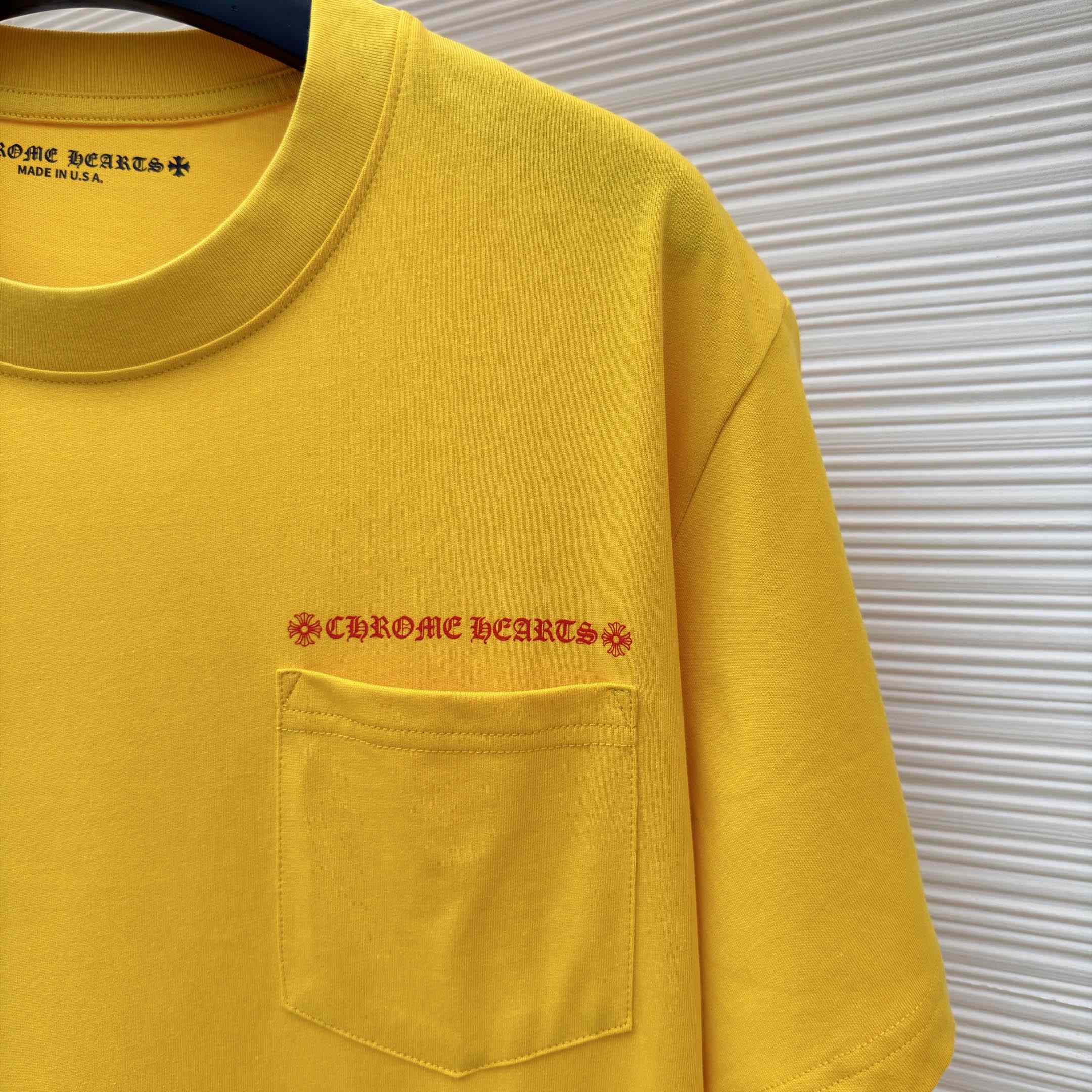 Chrome Hearts Matty Boy Call Me Yellow Short Sleeve Tee - DesignerGu