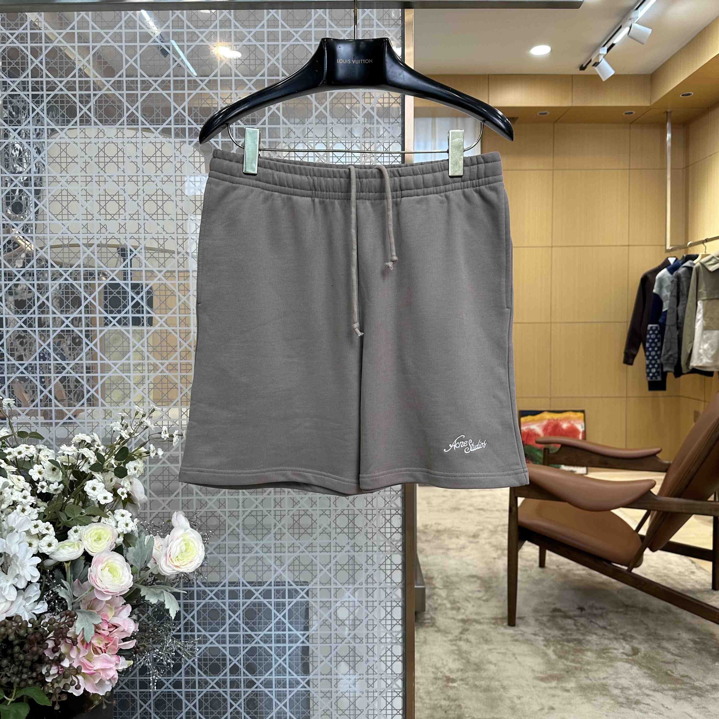 Acne Studios Fleece Shorts With Logo - DesignerGu