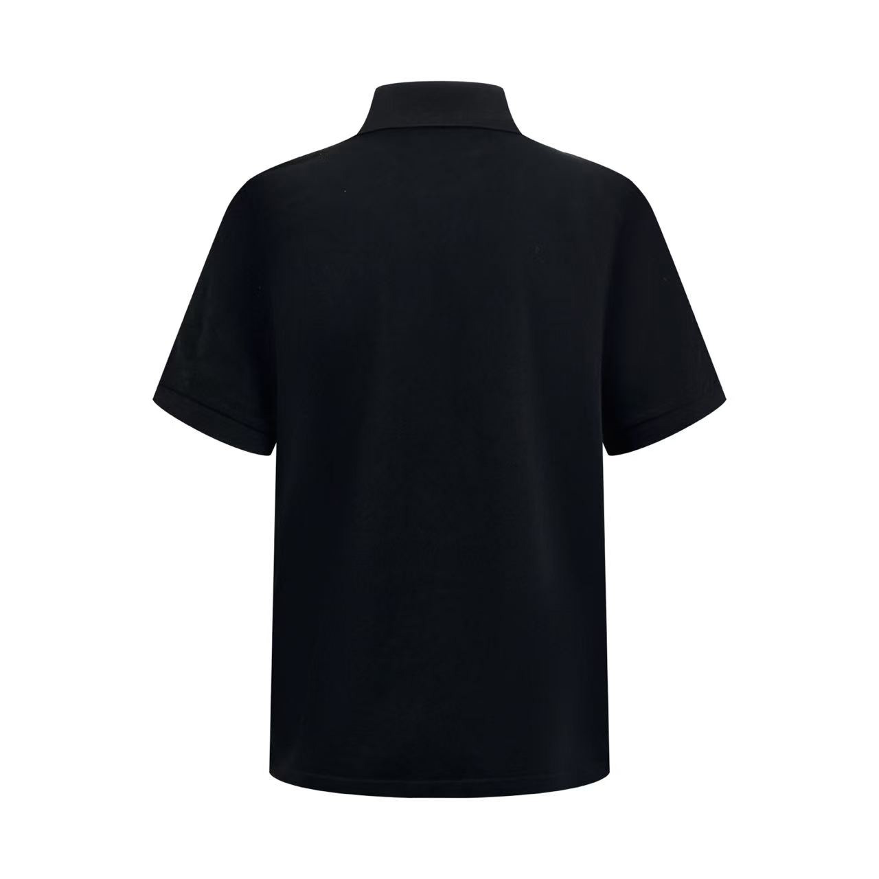 Moncler Black Logo Cotton Piquet Polo - DesignerGu
