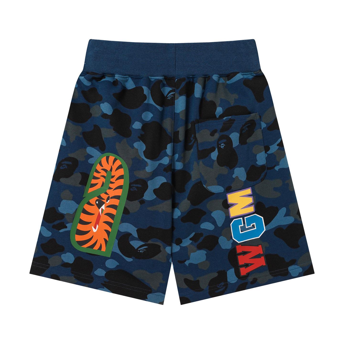 Bape Camo Shark Track Shorts - DesignerGu