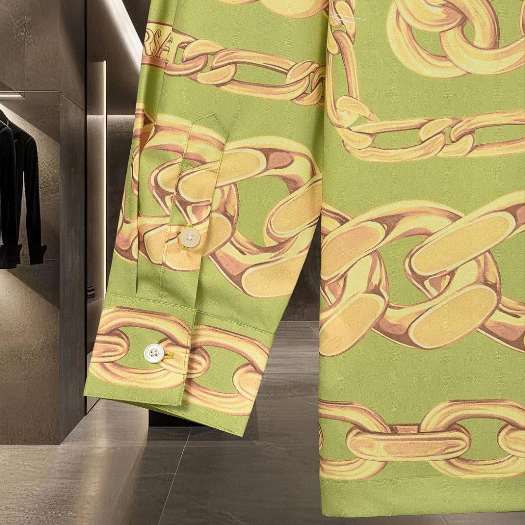 Versace Medusa Chains-Print Shirt - DesignerGu