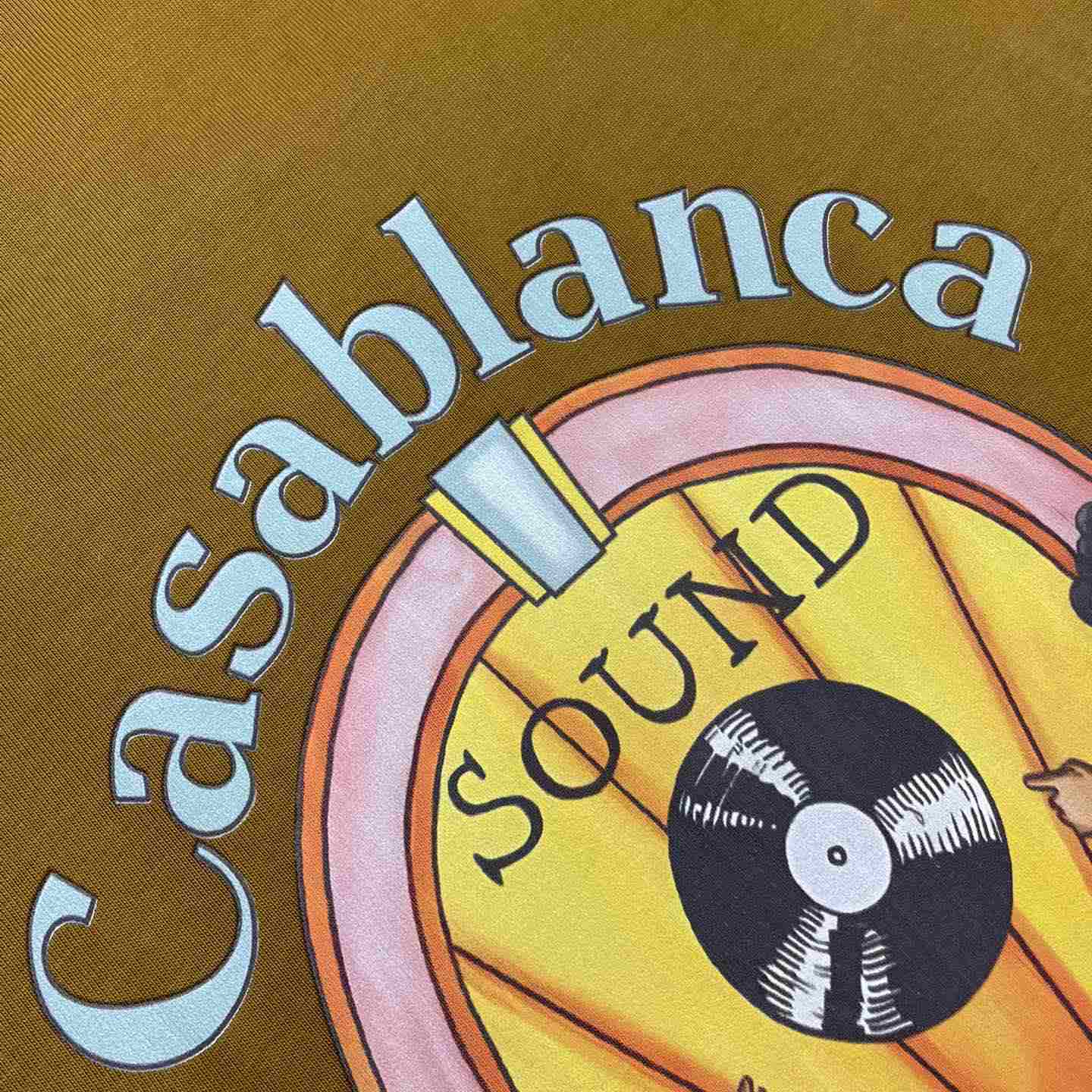 Casablanca Brown 'Studio De Musique' T-Shirt CA5091 - DesignerGu